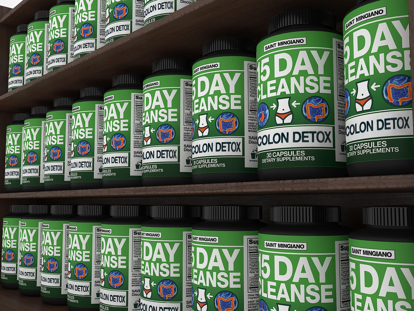 Saint Mingiano 15 Day Cleanse Colon Detox Capsule 30 Count