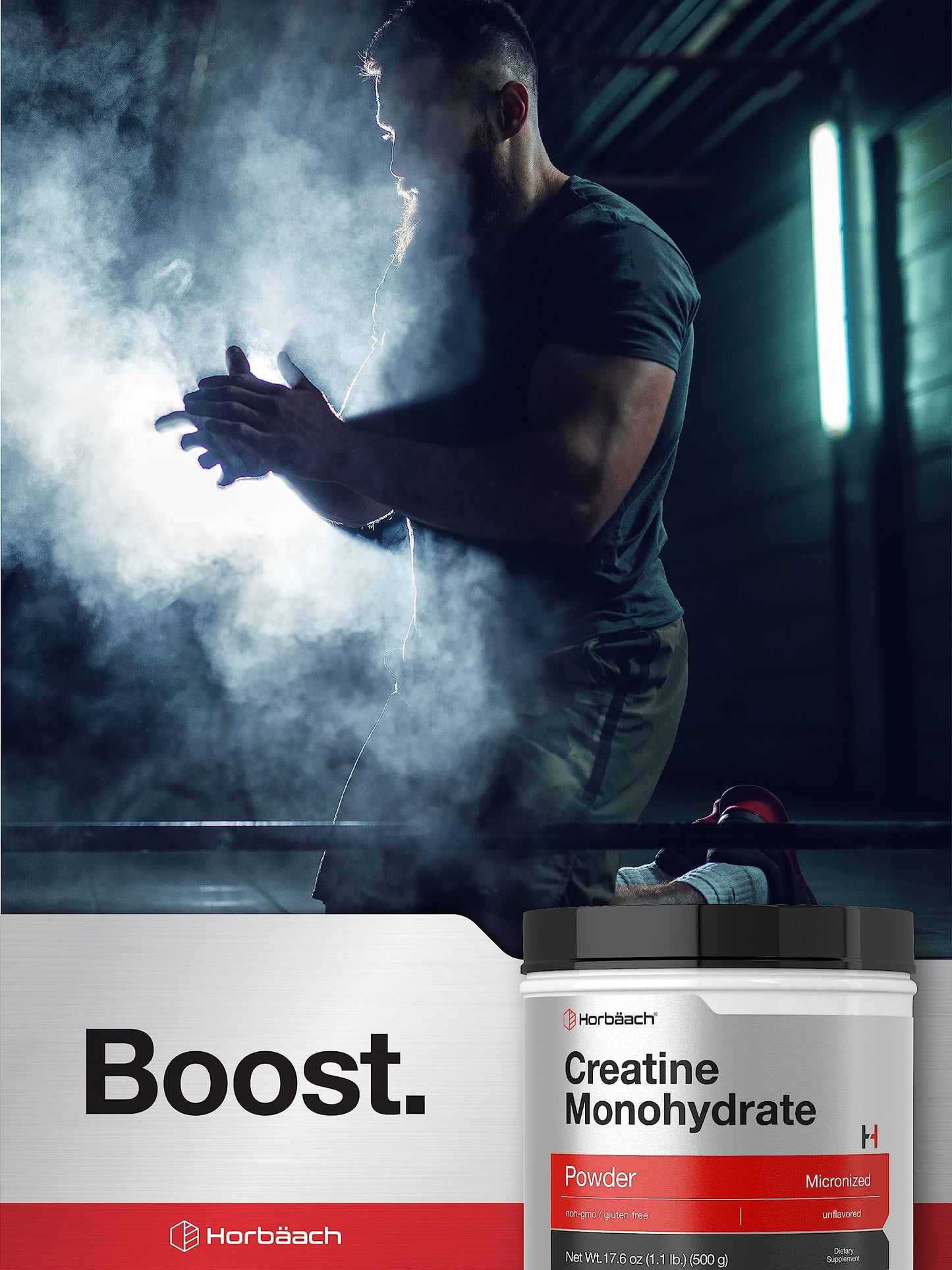 Horbäach Creatine Monohydrate Powder 17.6 oz