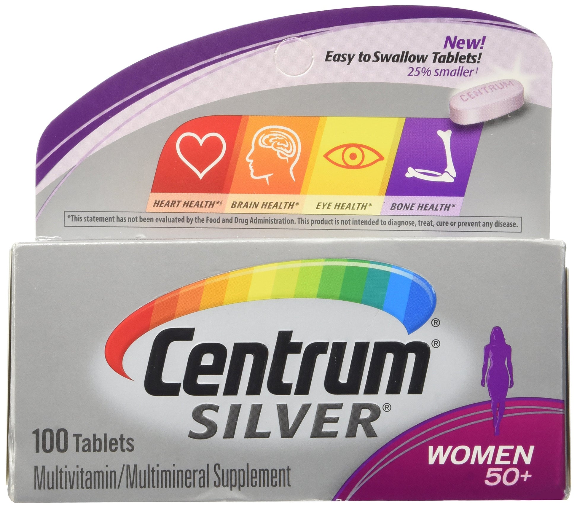 Centrum Silver Women Multivitamin / Multimineral Supplement Tablet, 100 Count