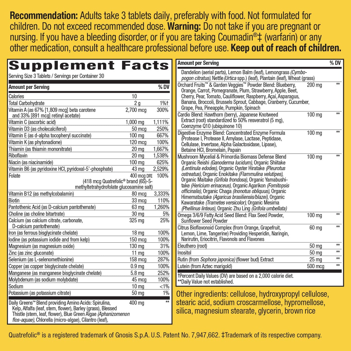 Nature's Way Alive! Max Potency Daily Multivitamin Capsule, 90 Capsules