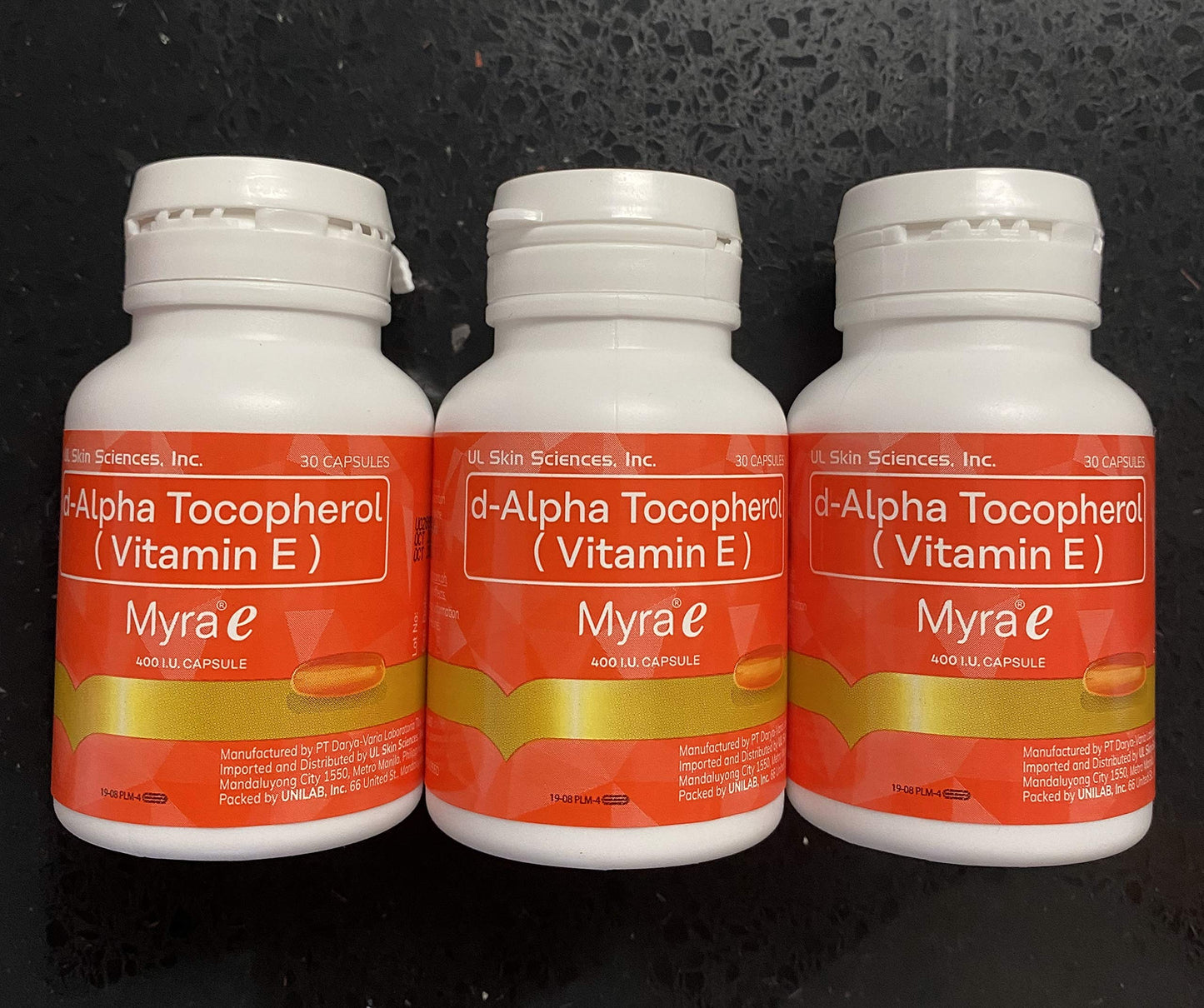 SUPTMAX Myra E 400 IU Vitamin E d-Alpha Tocopherol Capsule, 1 Count