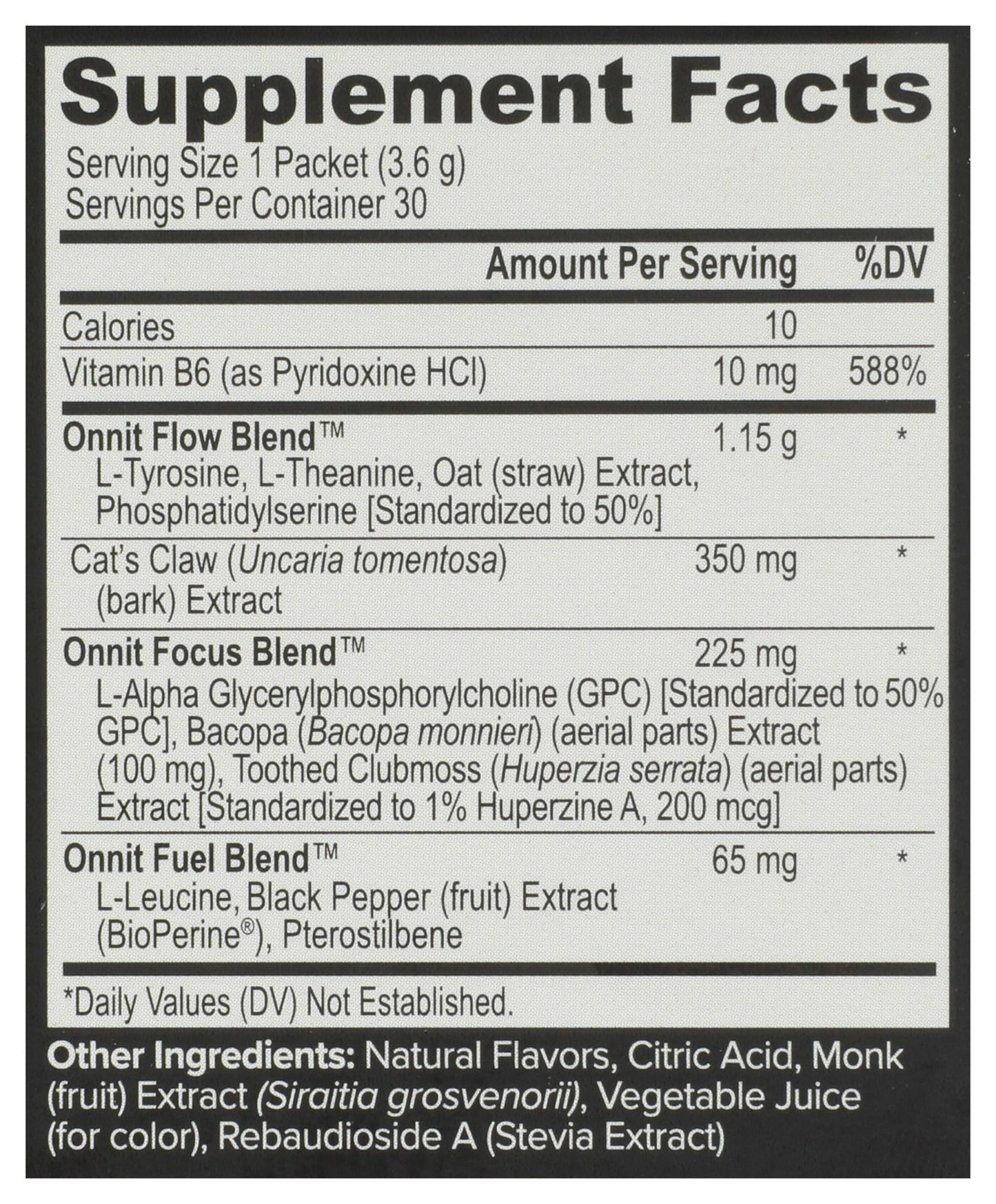 ONNIT Alpha Brain Instant Peach Powder 0.13 oz