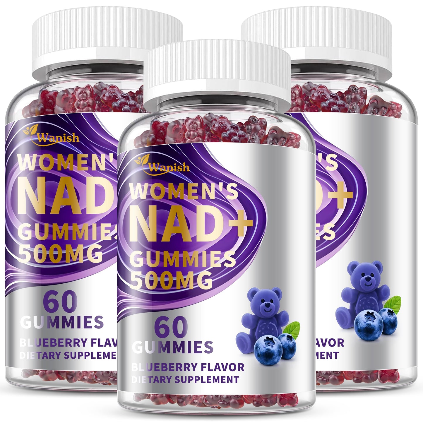 Wanish NAD Gummies for Women, 60 Gummies