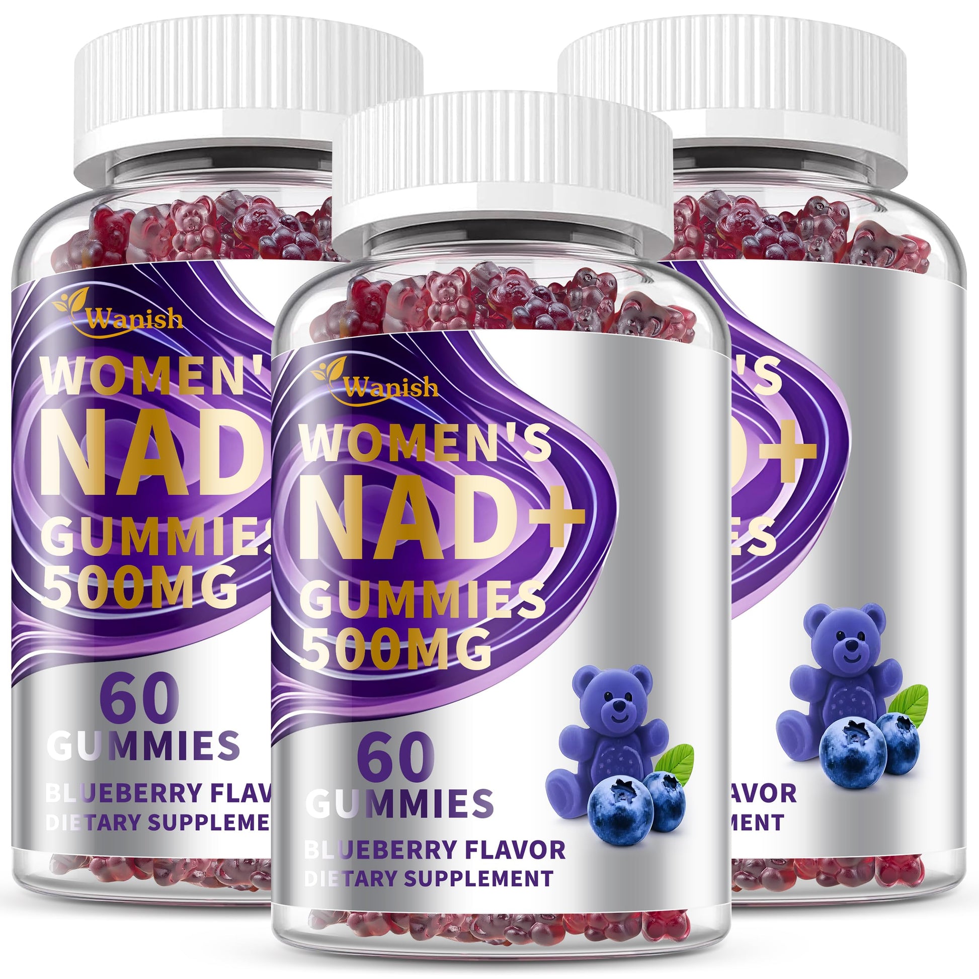 Wanish NAD Gummies for Women, 60 Gummies