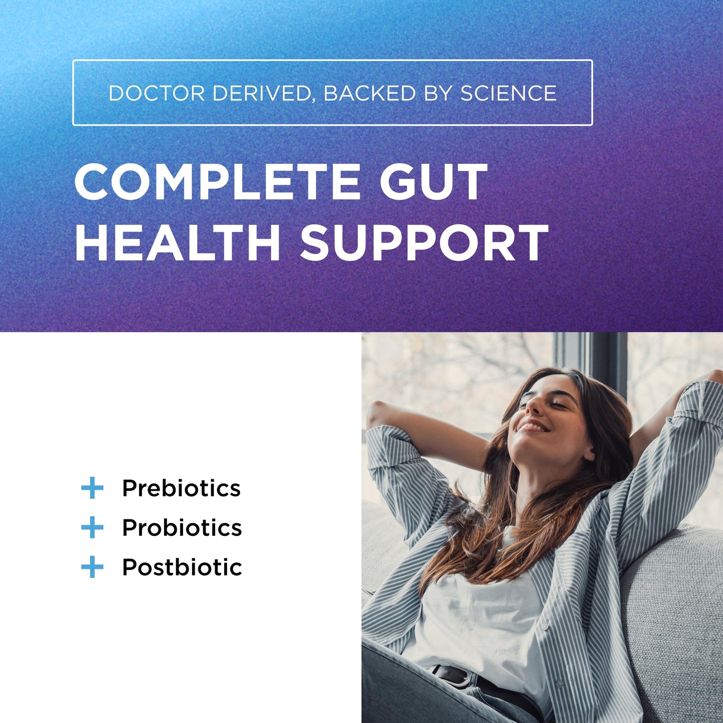 Dr. Emil Nutrition Total Gut Health Complex Prebiotic, Probiotic & Postbiotic Supplement Capsule 60 Capsules (Pack of 2)