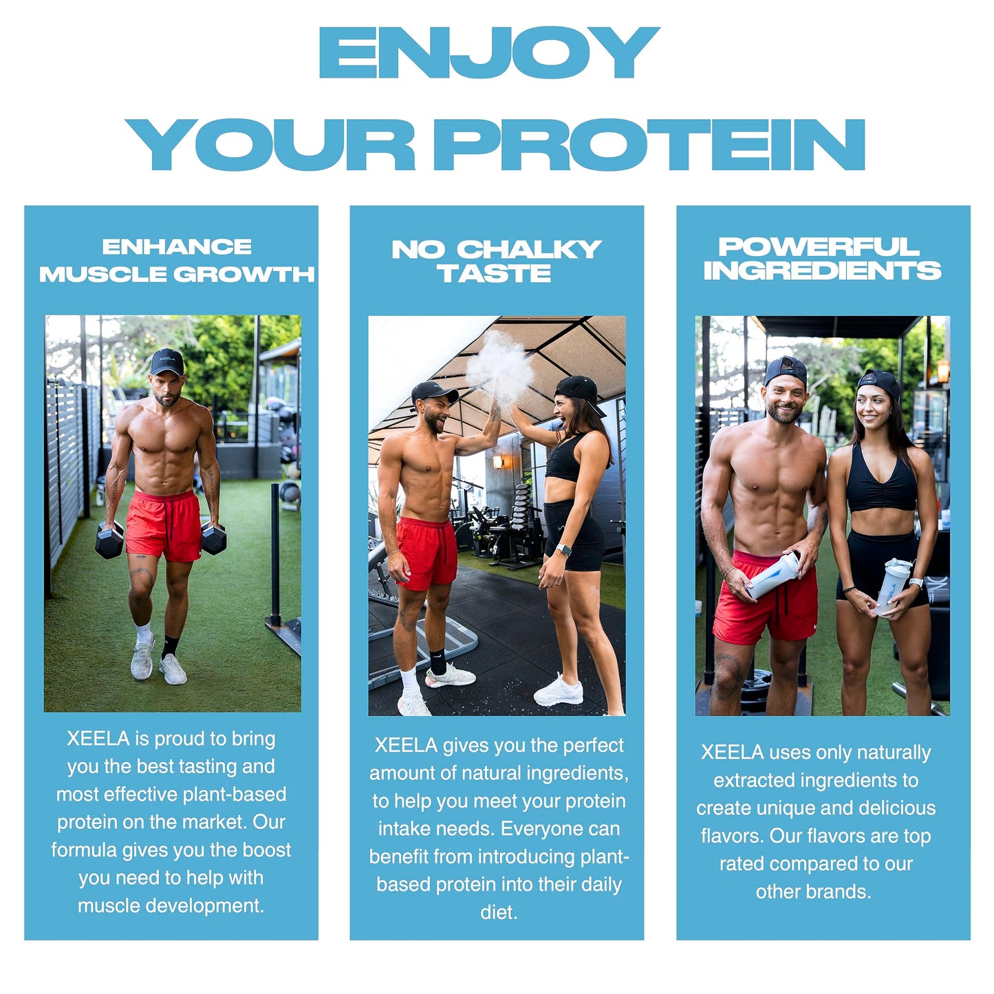 XEELA Plant Based Vegan Protein Powder Banana Split, 1.62 lb