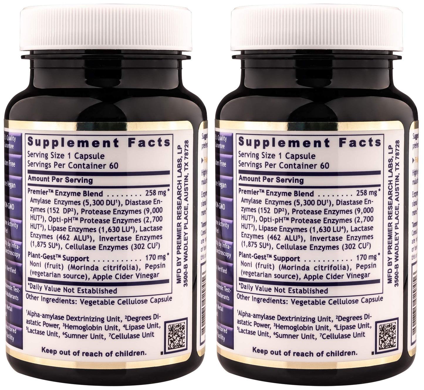 Premier Research Labs Premier Digest Dietary Supplement Capsule 120 Capsules