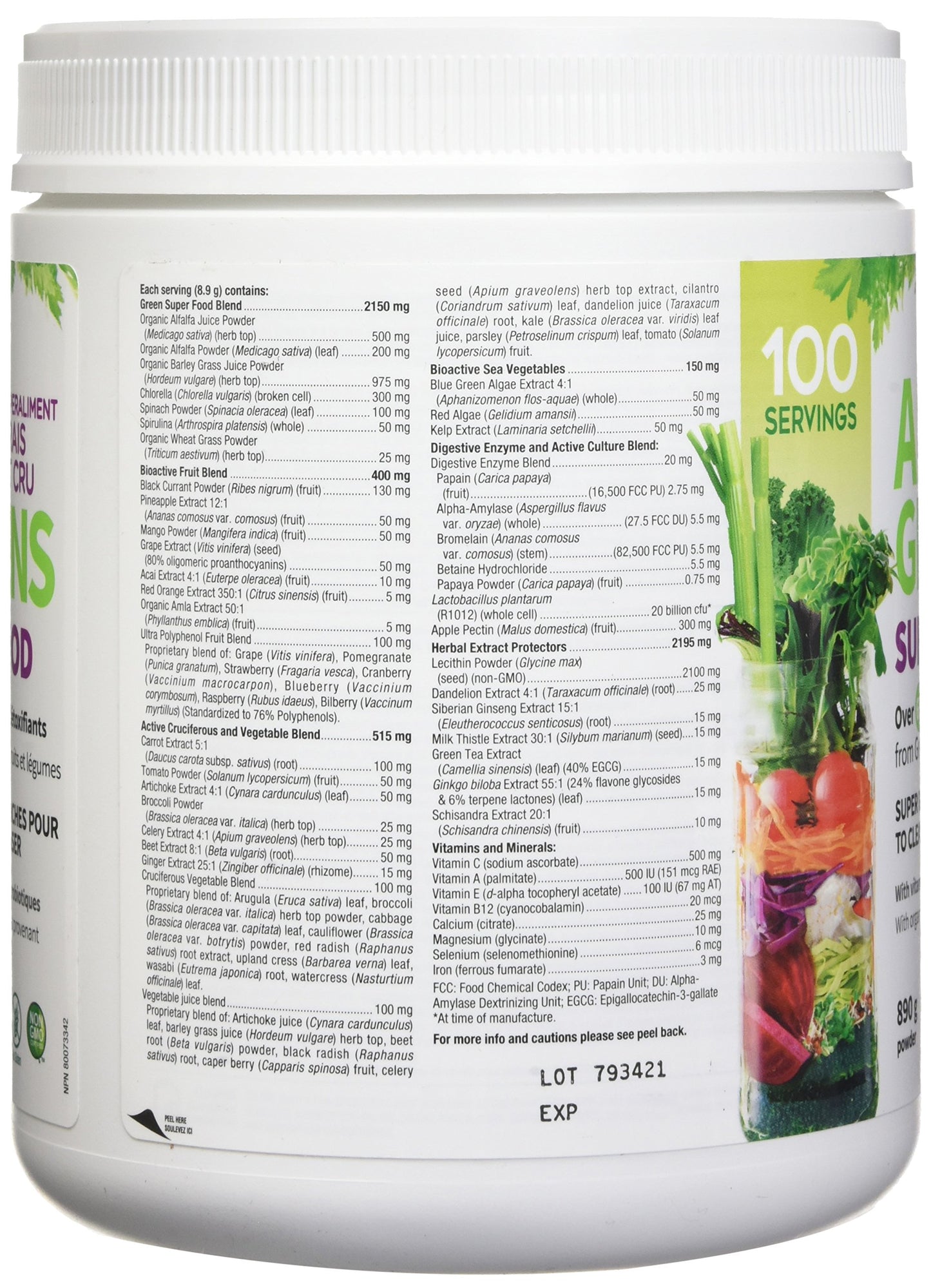 Webber Naturals ALL GREENS Superfood Powder 890 g