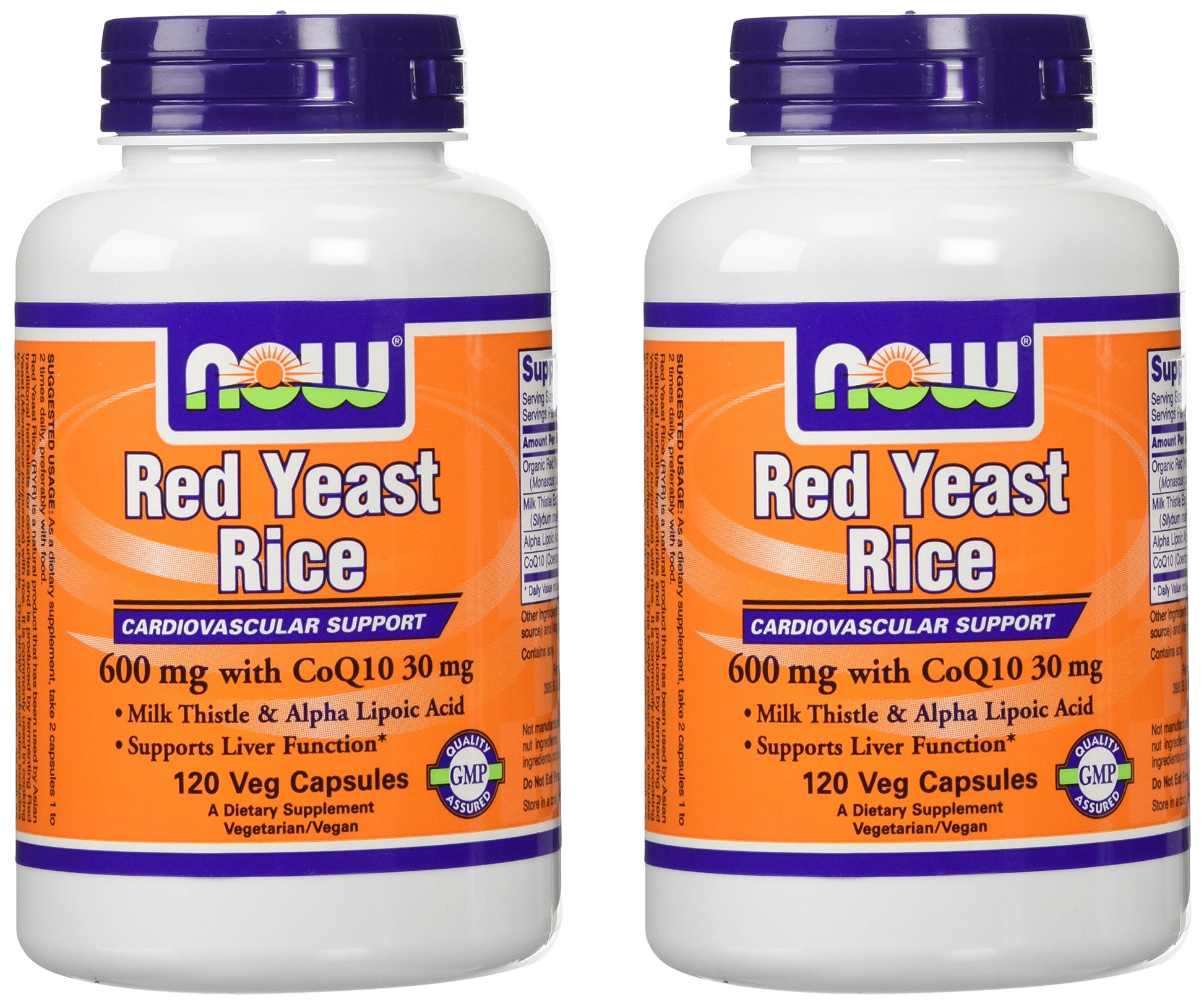 NOW Foods Red Yeast Rice & CoQ10 600 mg / 30 mg Capsules, 240 Count