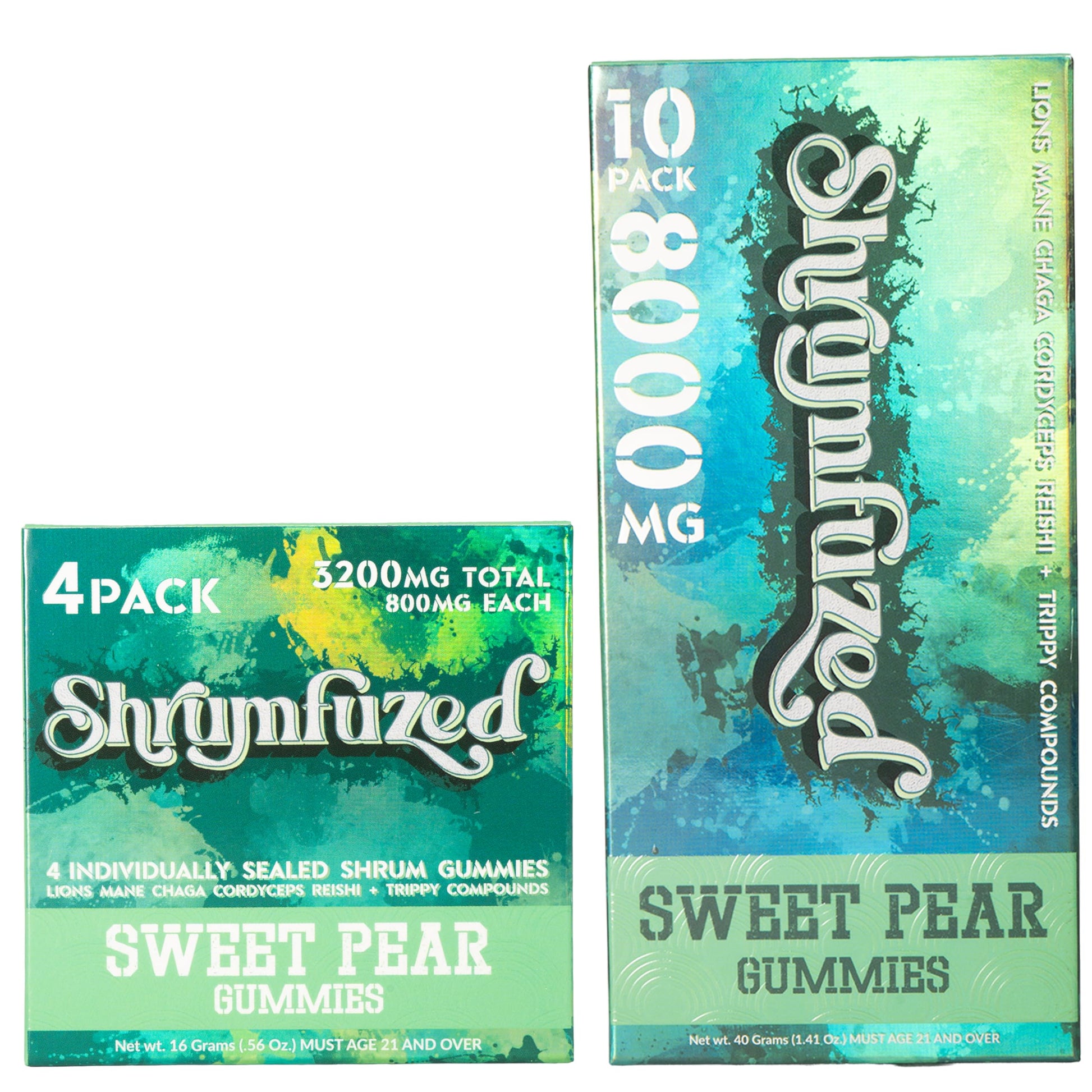 Shrumfuzed Proprietary Nootropic Gummy with Lion's Mane, Reishi, Chaga, and Cordycep Nootropic Mushroom Blend, 10 Gummies