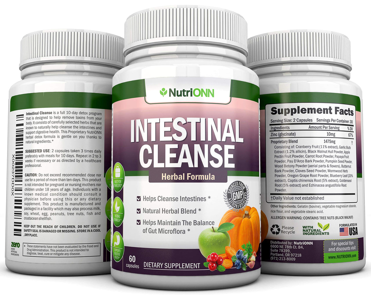 NutriONN Intestinal Cleanse Capsule 60 Count