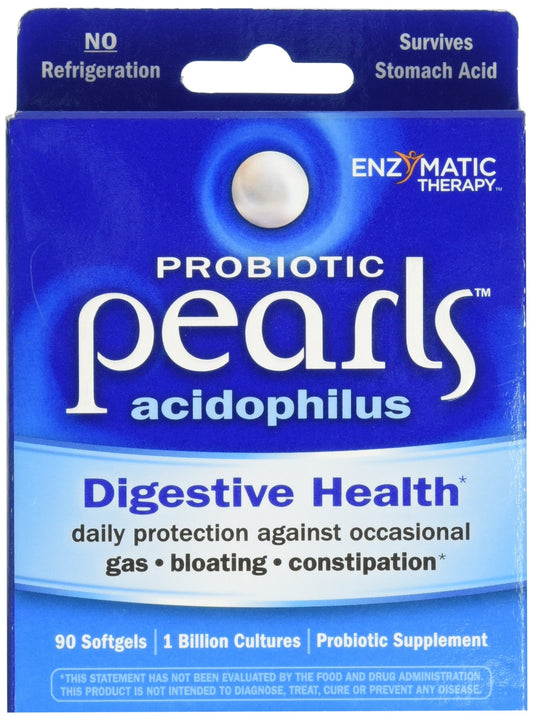 Enzymatic Therapy Probiotic Pearls Acidophilus Capsules 90