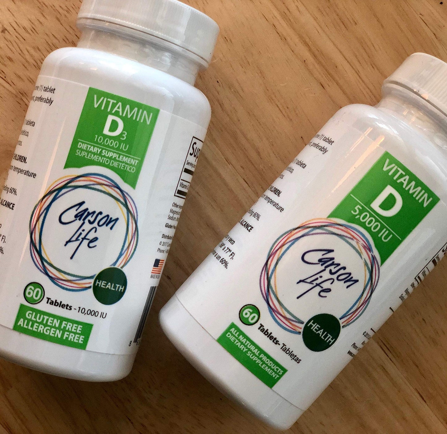 Carson Life Vitamin D 10,000 IU Tablets, 60 Tablets