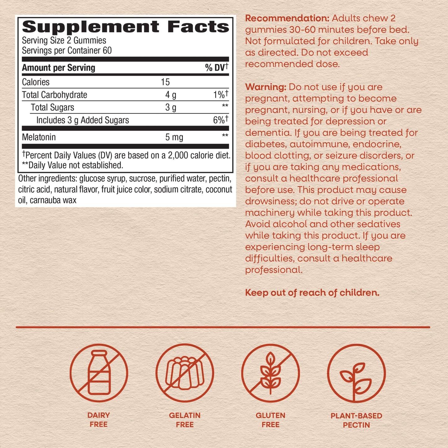 Nature's Way Adult Melatonin Gummies, 120 Count