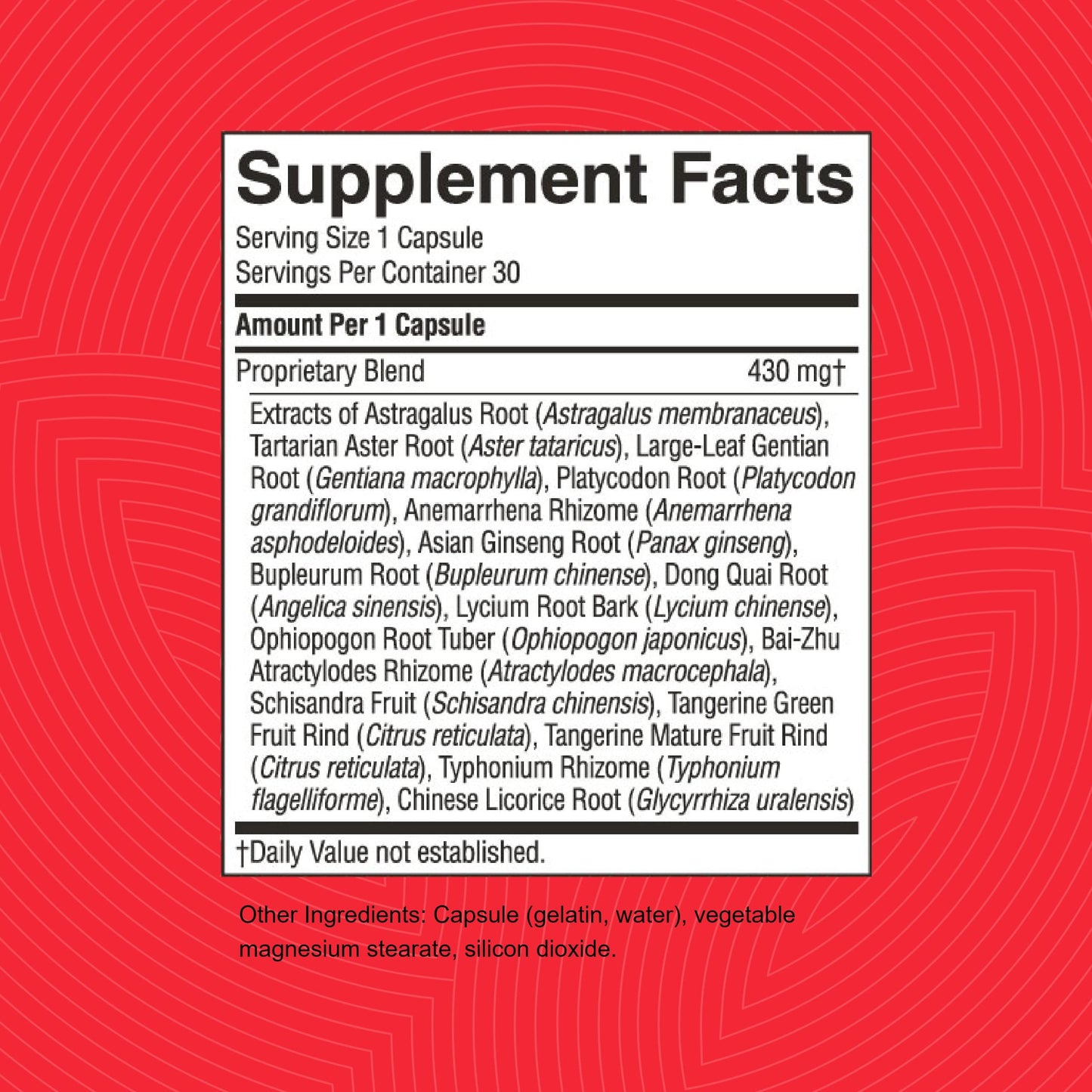 Nature's Sunshine Lung Support Chinese TCM Concentrate Capsules, 30 Capsules