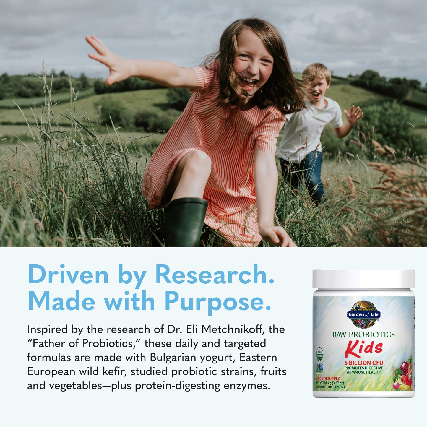 Garden of Life Raw Probiotics Kids Powder 3.4 Ounce