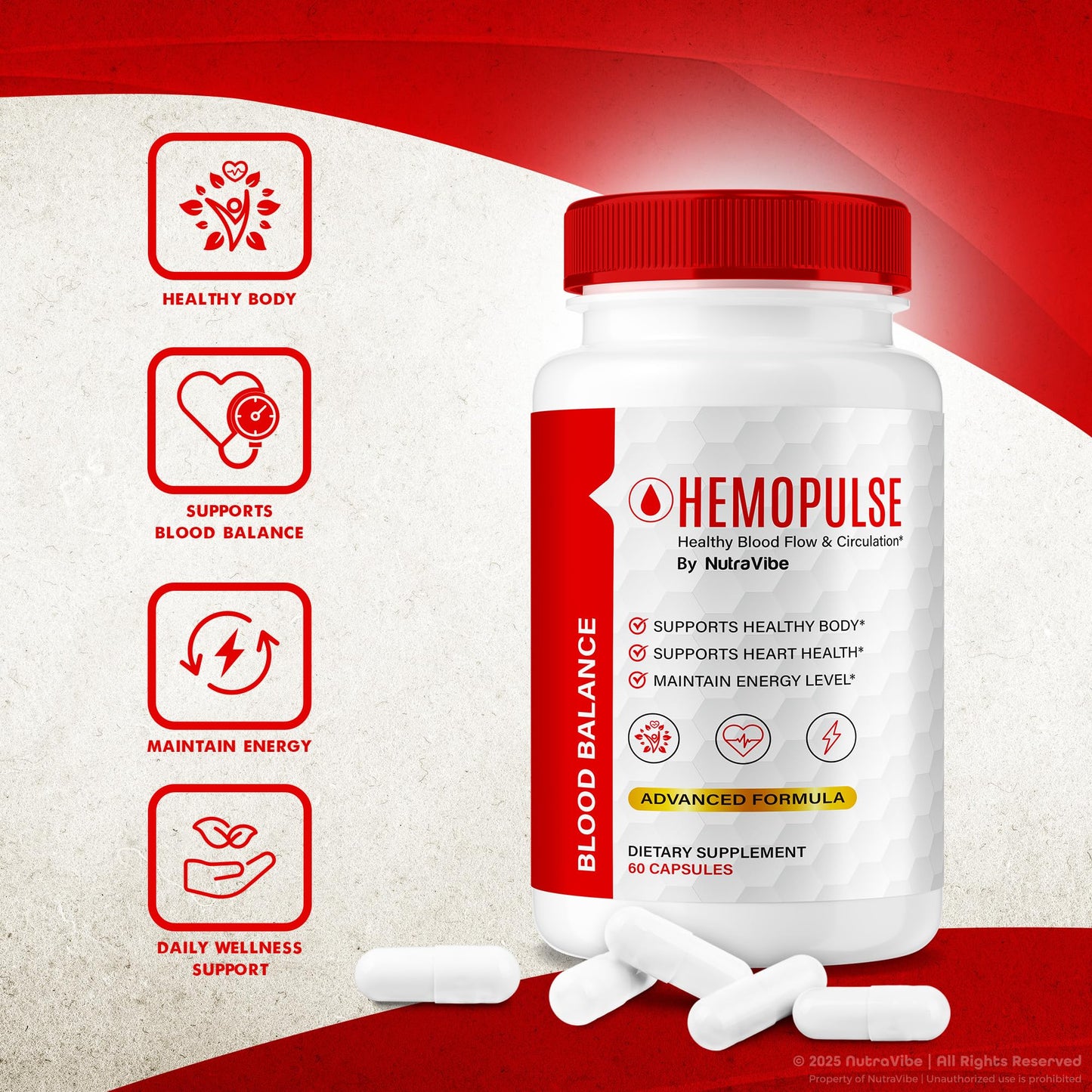 NutraVibe HemoPulse Capsule 180 Capsules