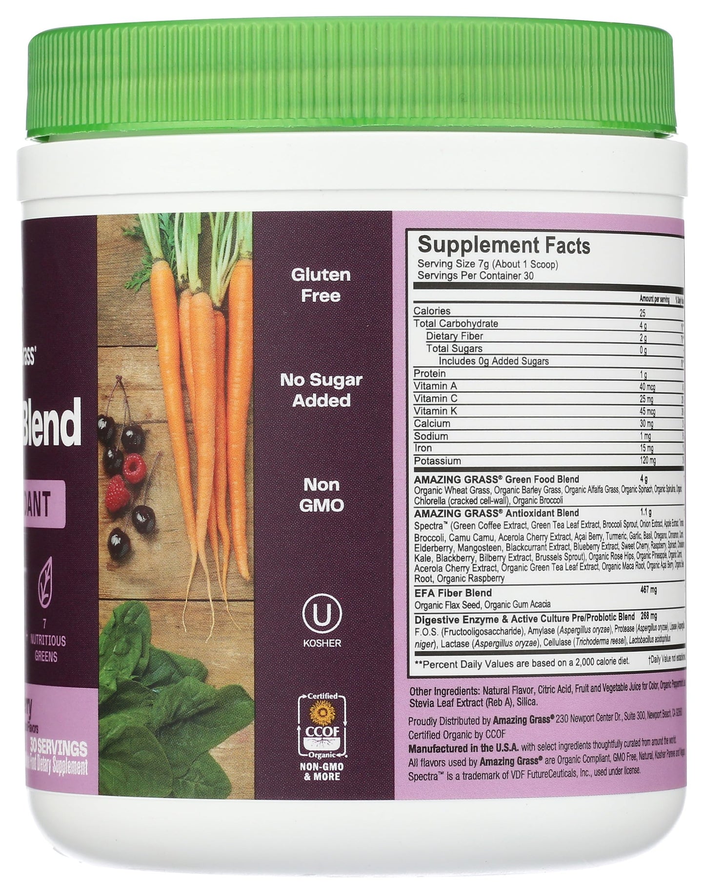 Amazing Grass Sweet Berry Antioxidant Superfood Powder 7.4 Ounce