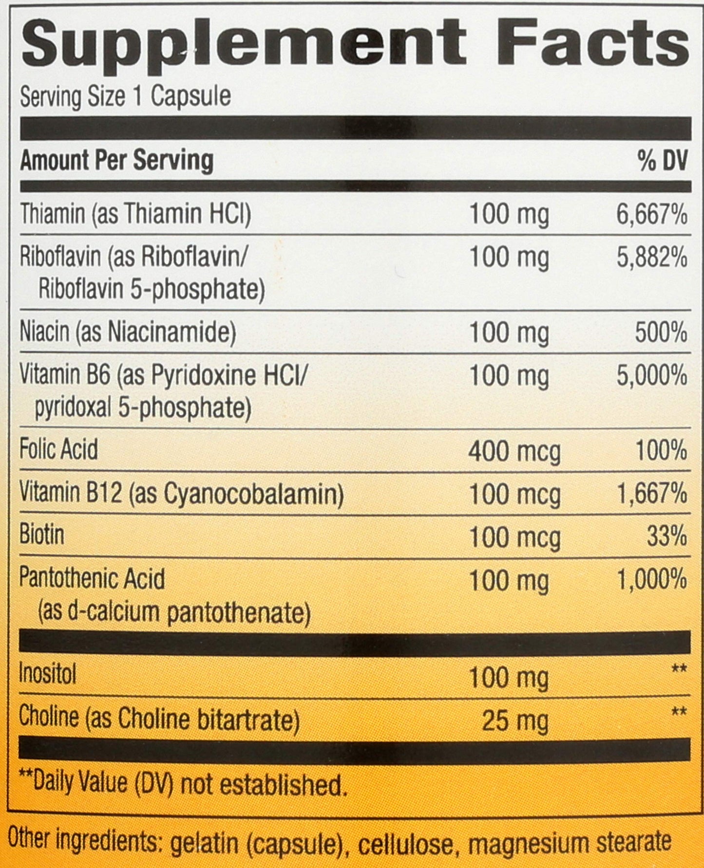 Nature's Way Vitamin B-100 Complex Capsule 100 Count
