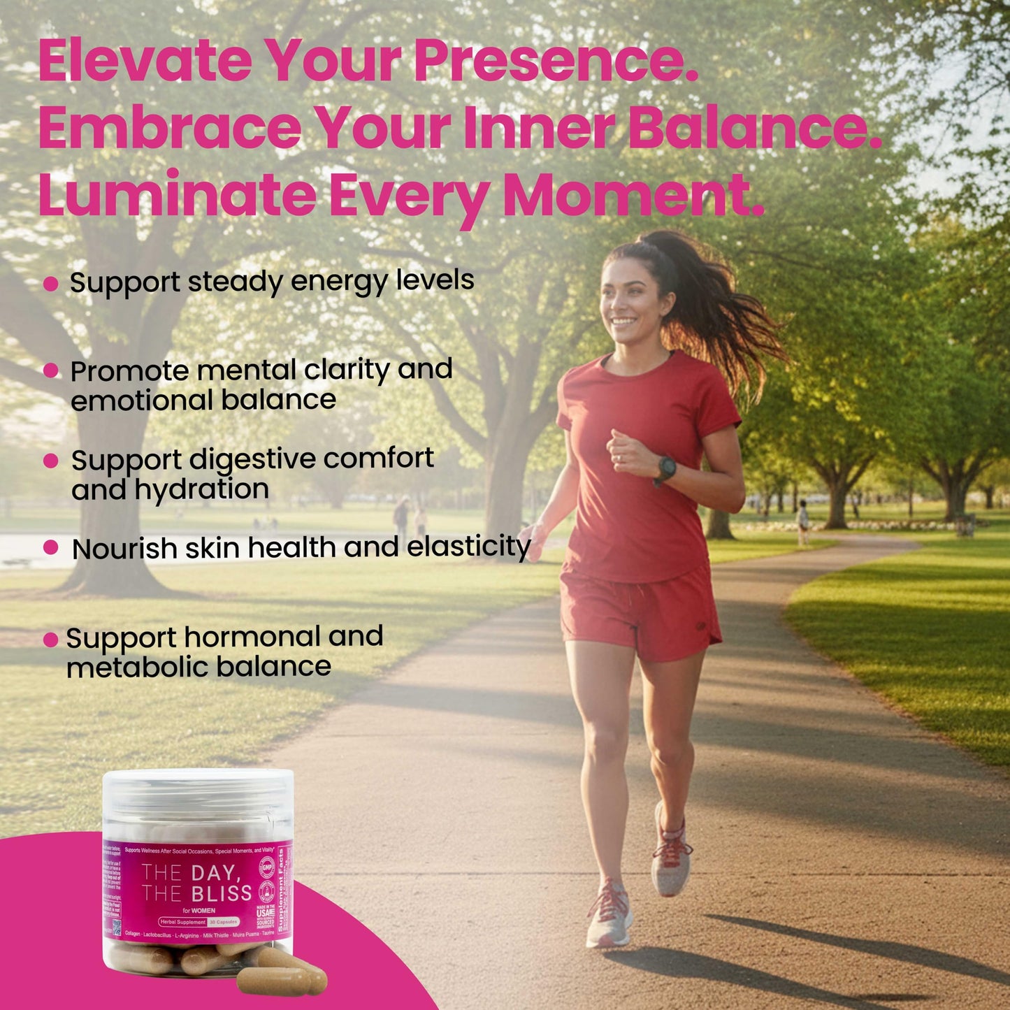 The Day, The Bliss 3-in-1 Herbal Capsules, 30 Capsules