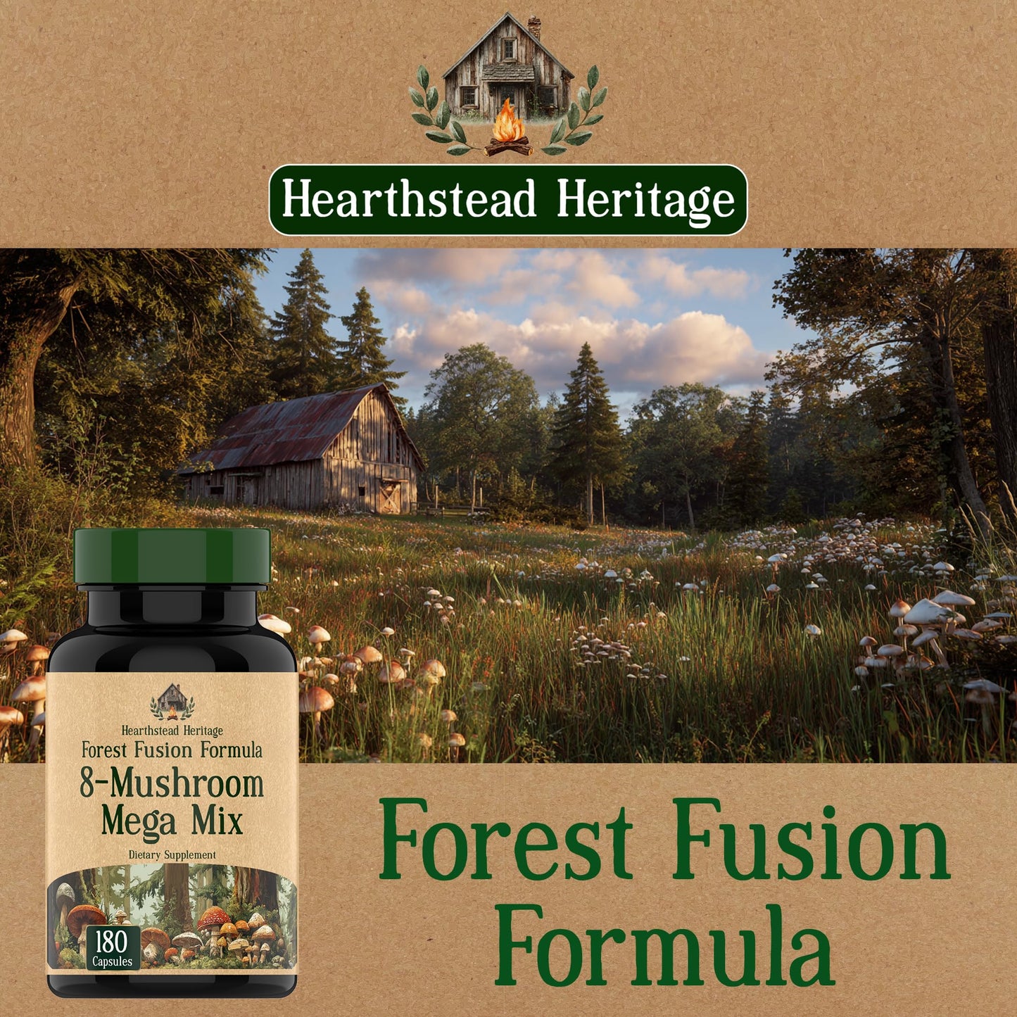tnvitamins 8 Mushroom Complex Capsules 180