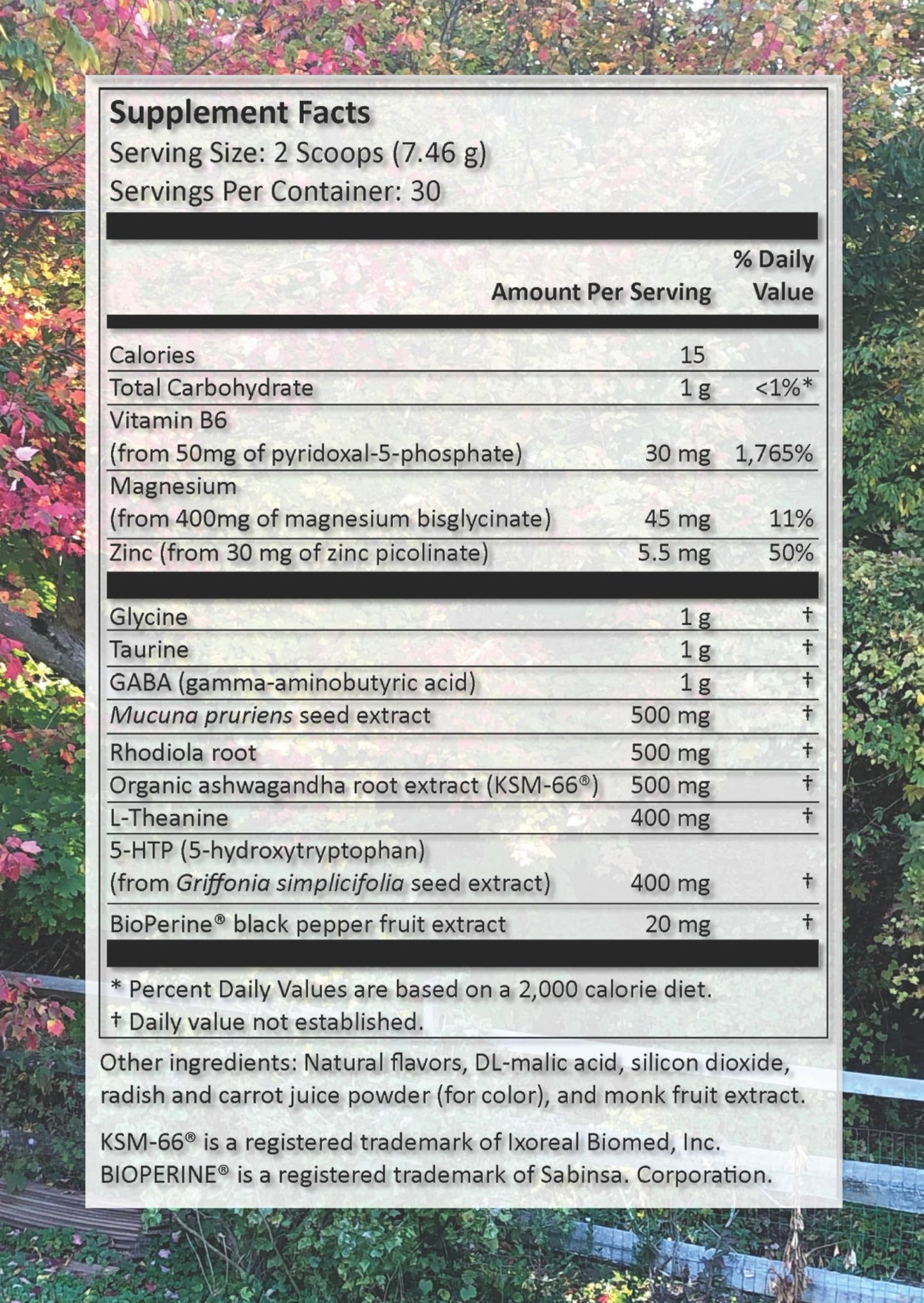 HEALTH SMART PRODUCTS In The Mood Magnesium Glycinate, Ashwagandha, Glycine, L-Theanine, GABA Powder 7.9 Ounces