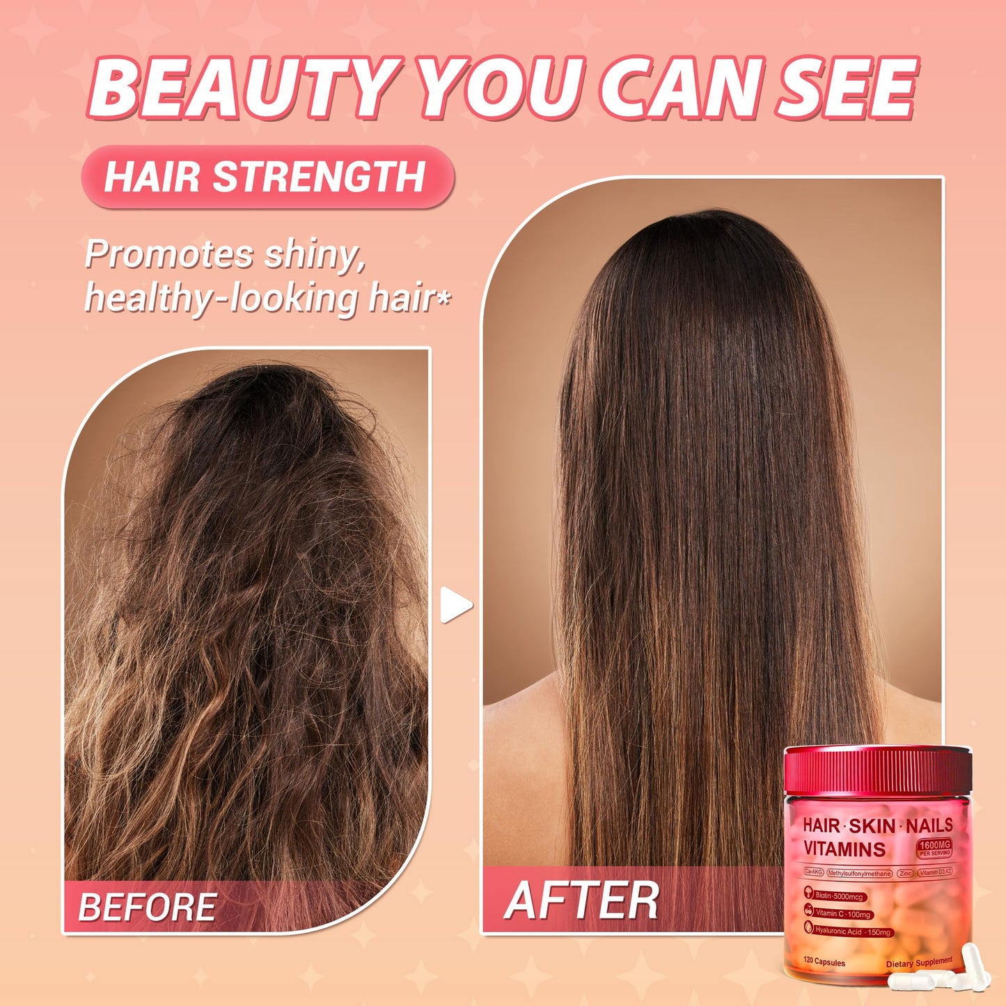Kereeao Hair Skin and Nails Vitamins Capsule 120 Capsules