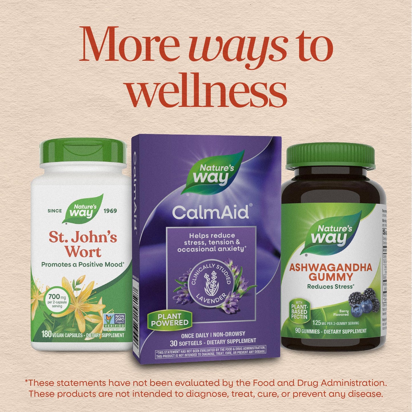 Nature's Way CalmAid Lavender Oil Softgels 30 Count