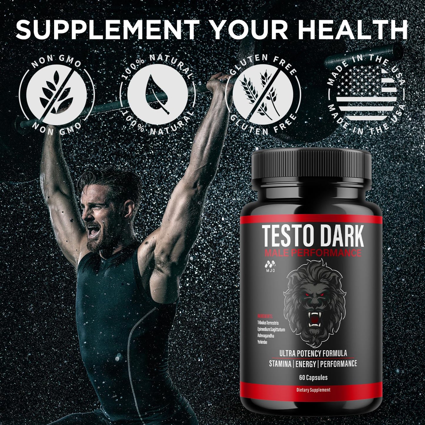 MJO Testo Dark Capsules 180 Capsules