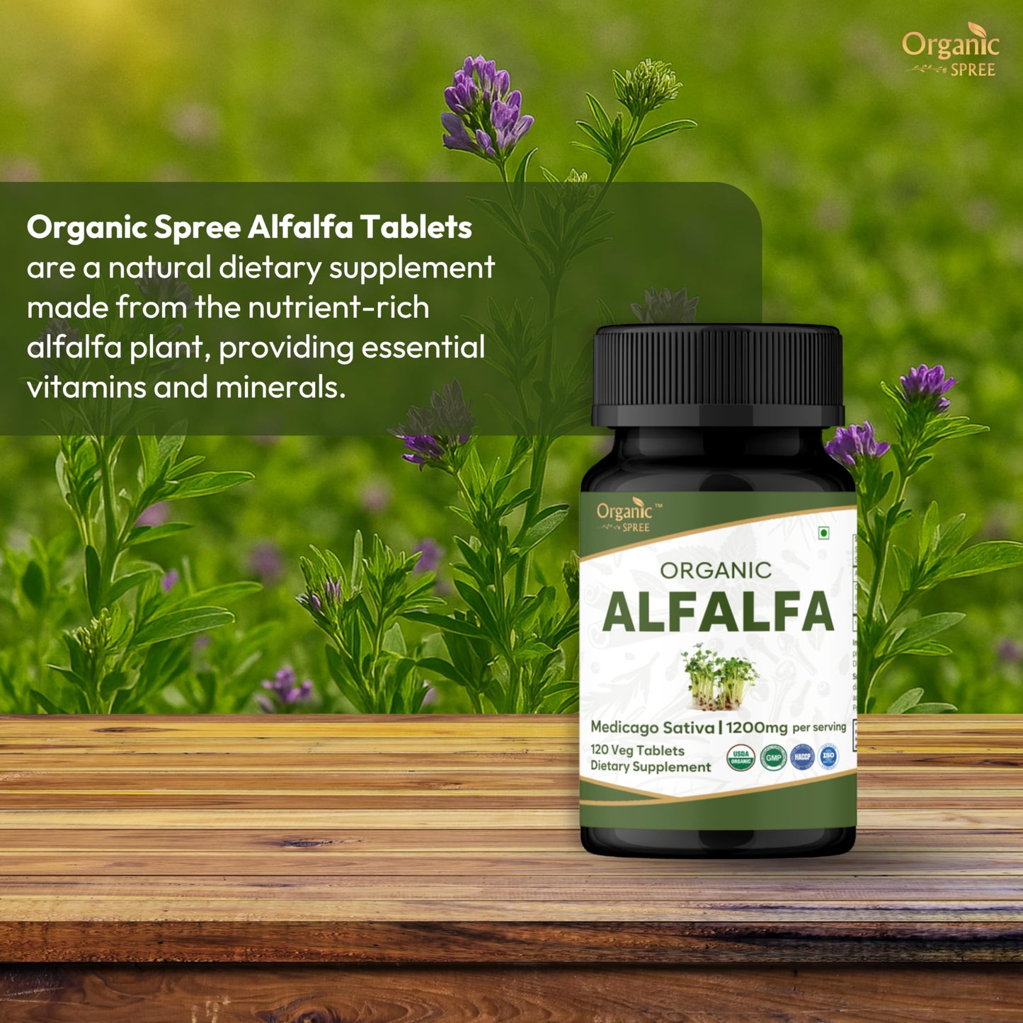 ORGANIC SPREE Alfalfa 360 Tablets