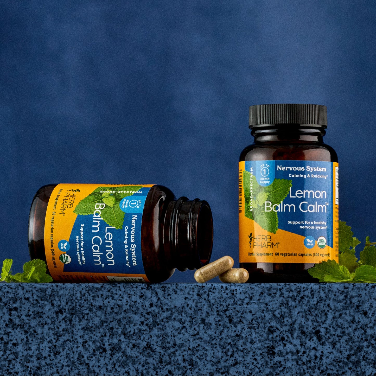 Herb Pharm Lemon Balm Calm Capsules, 60 Count
