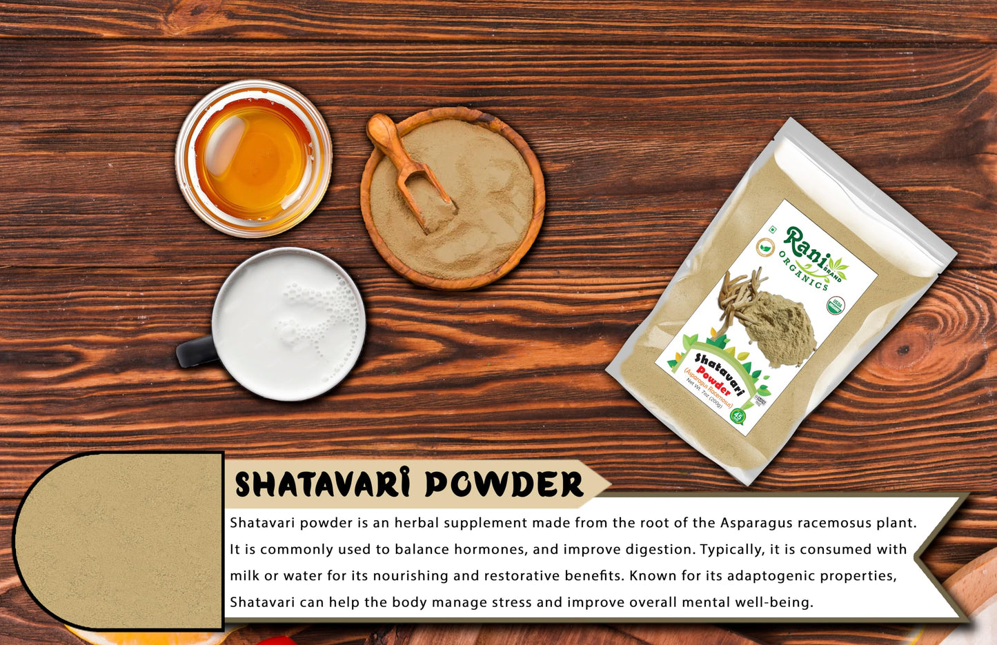 Rani Brand Authentic Indian Products Shatavari Powder 7 oz