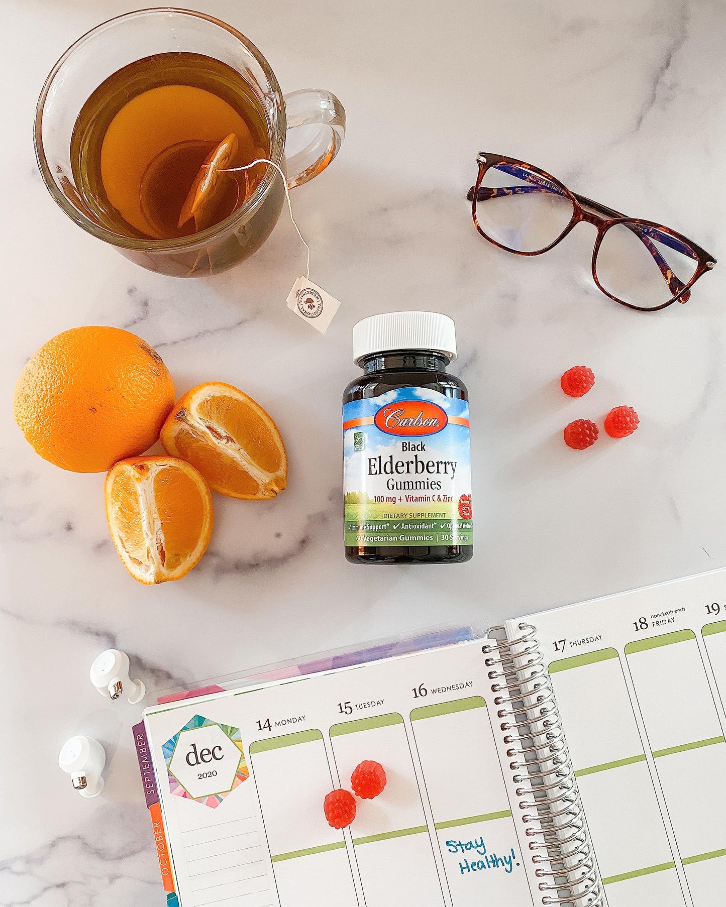 Carlson Black Elderberry Gummies with Vitamin C & Zinc, Immune Support, 1 Count