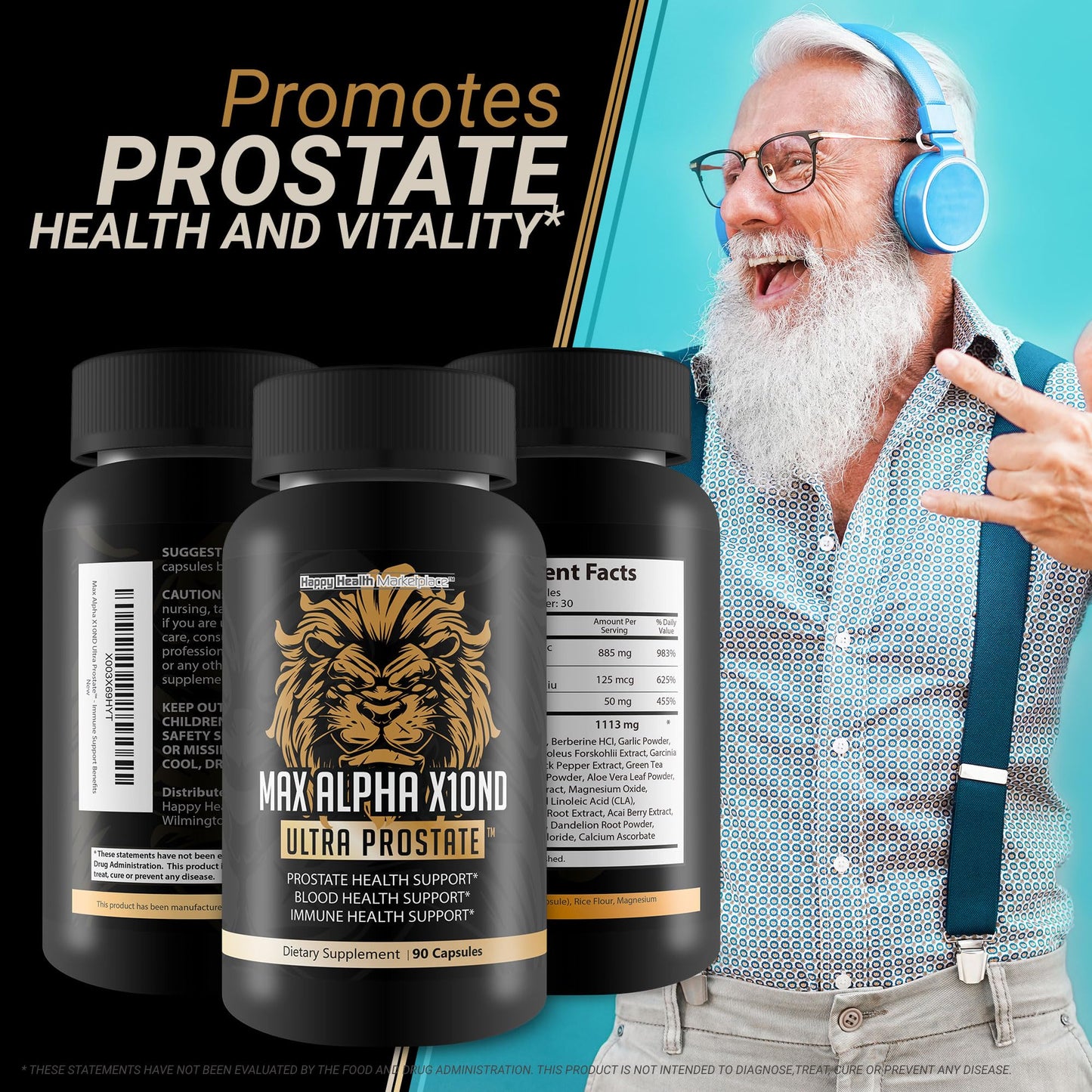 Happy Health Marketplace Max Alpha X10ND Ultra Prostate Capsule, 1 Count