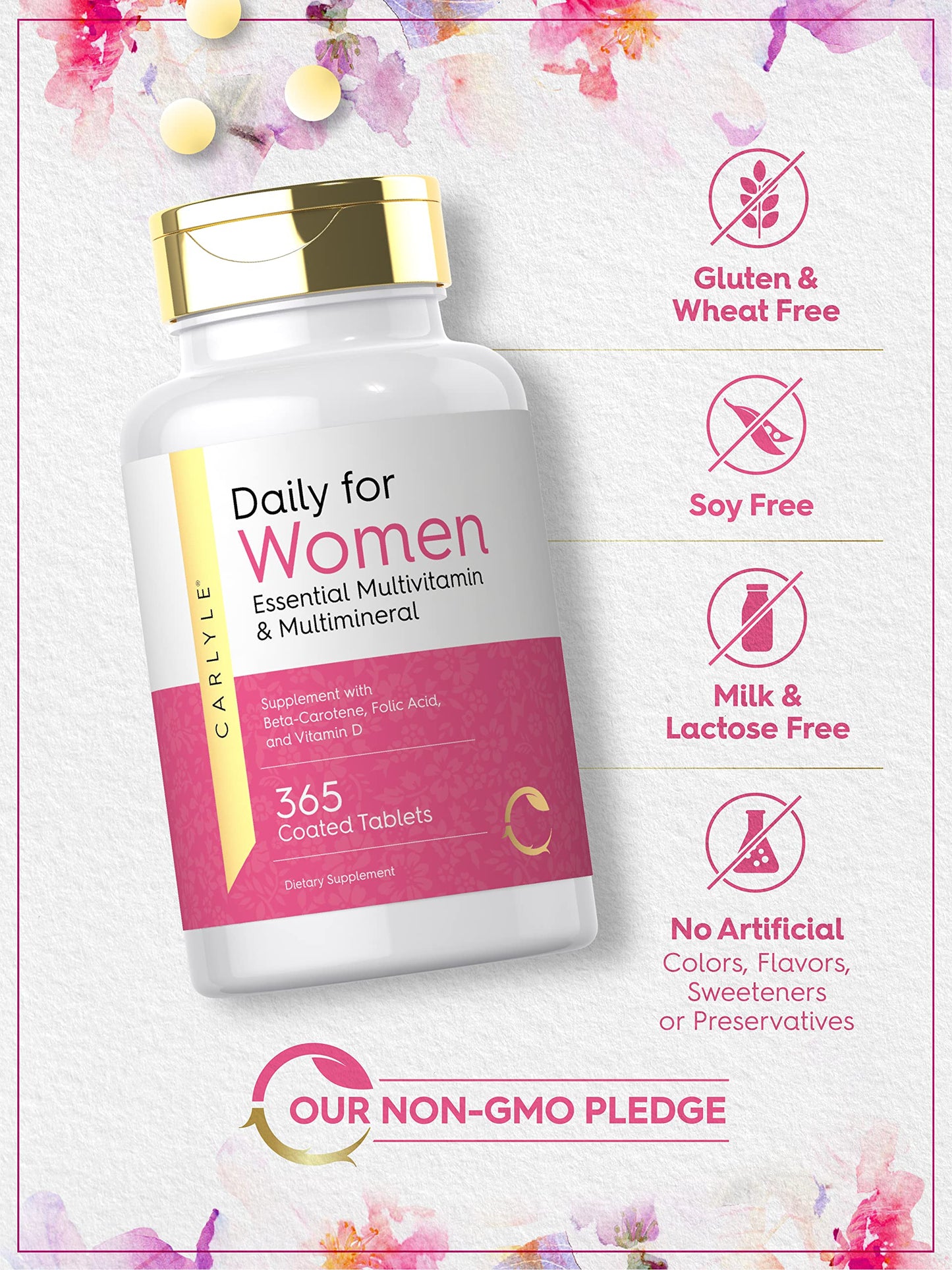 Carlyle Multivitamin and Multimineral for Women Tablet, 365 Count