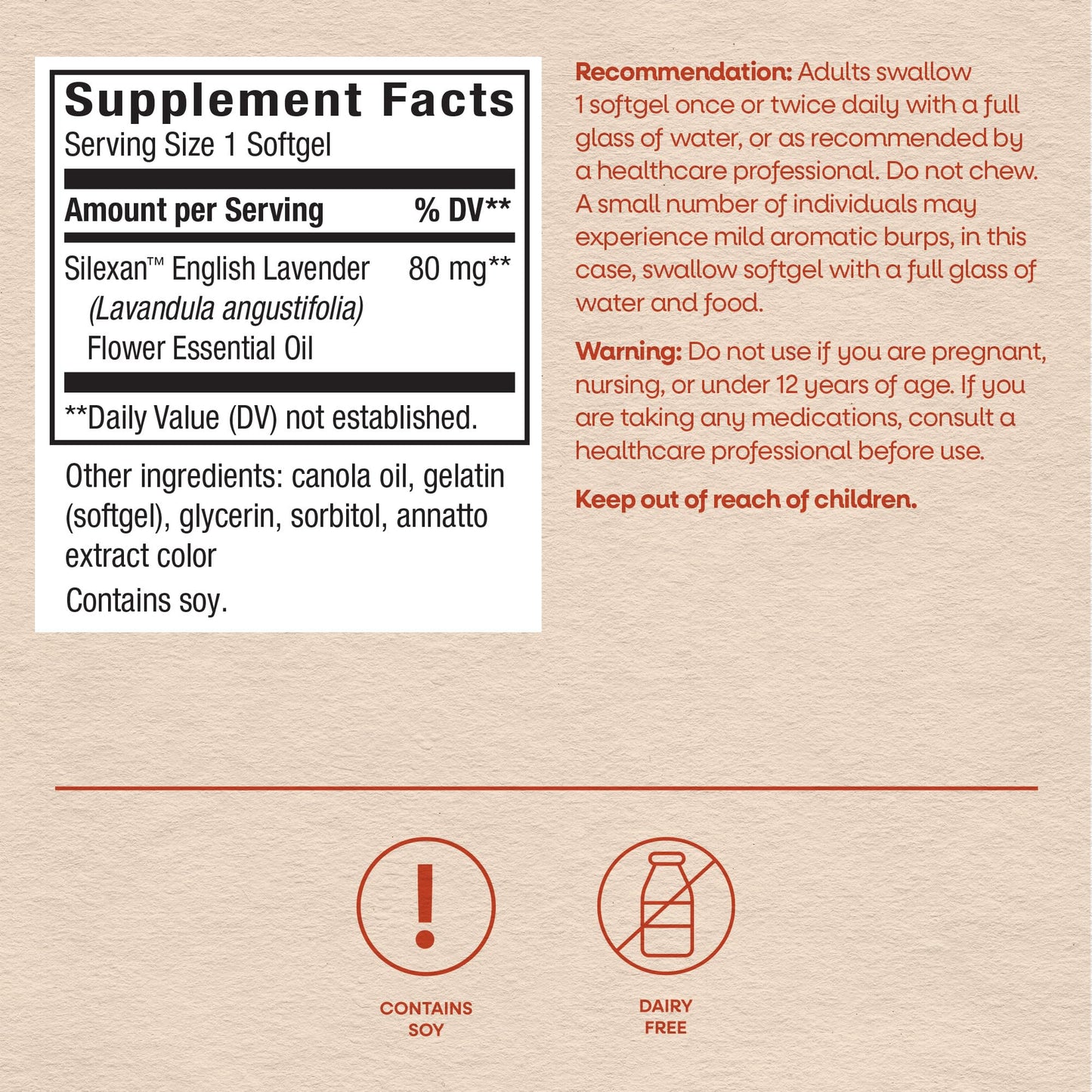 Nature's Way CalmAid Lavender Oil Softgels 30 Count