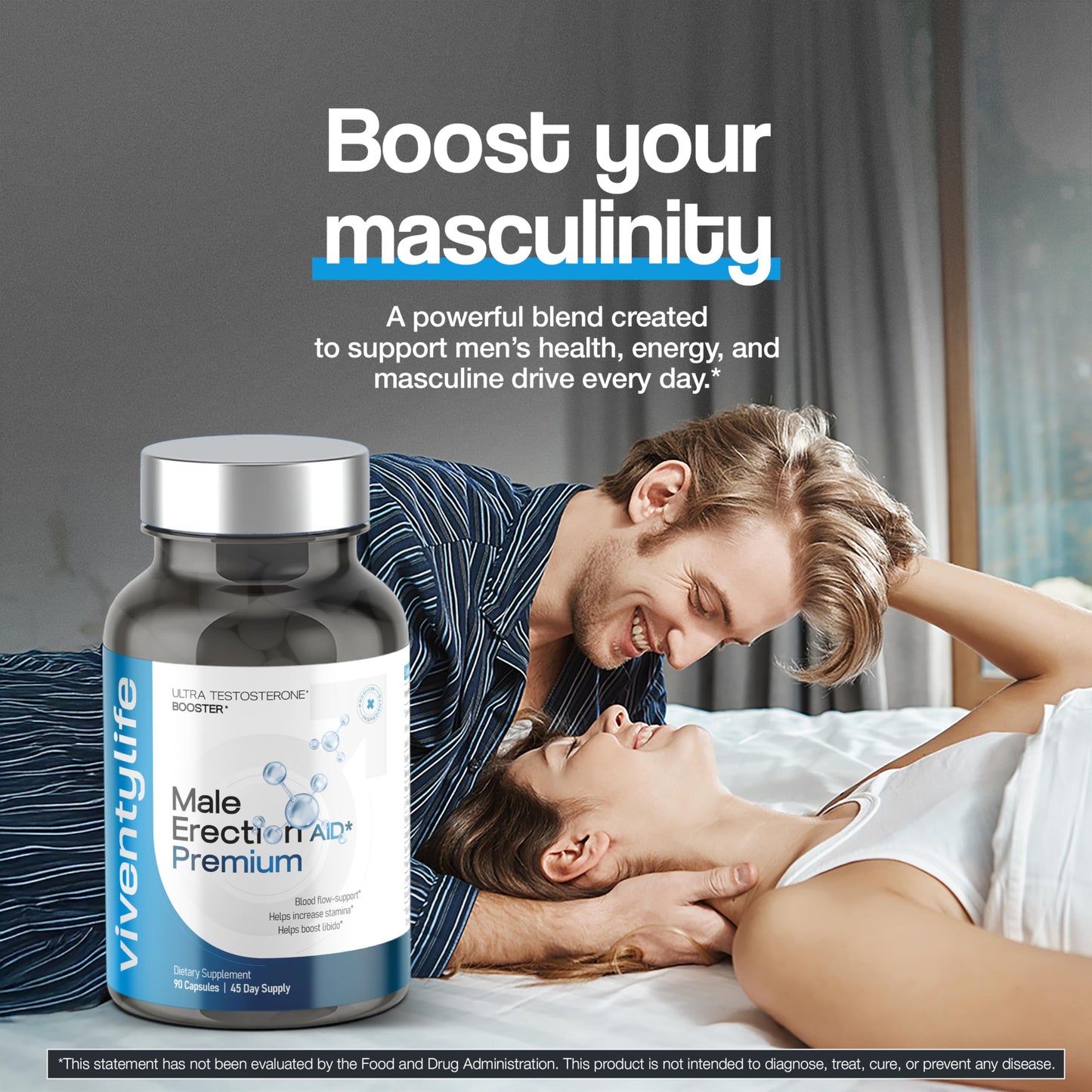 ViventyLife Testosterone Booster Supplement Capsules 1 Count