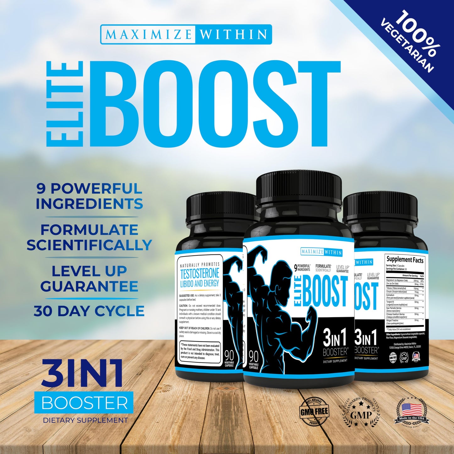 Maximum Slim Elite Boost 3-in-1 Formula Capsules, 1 Capsule