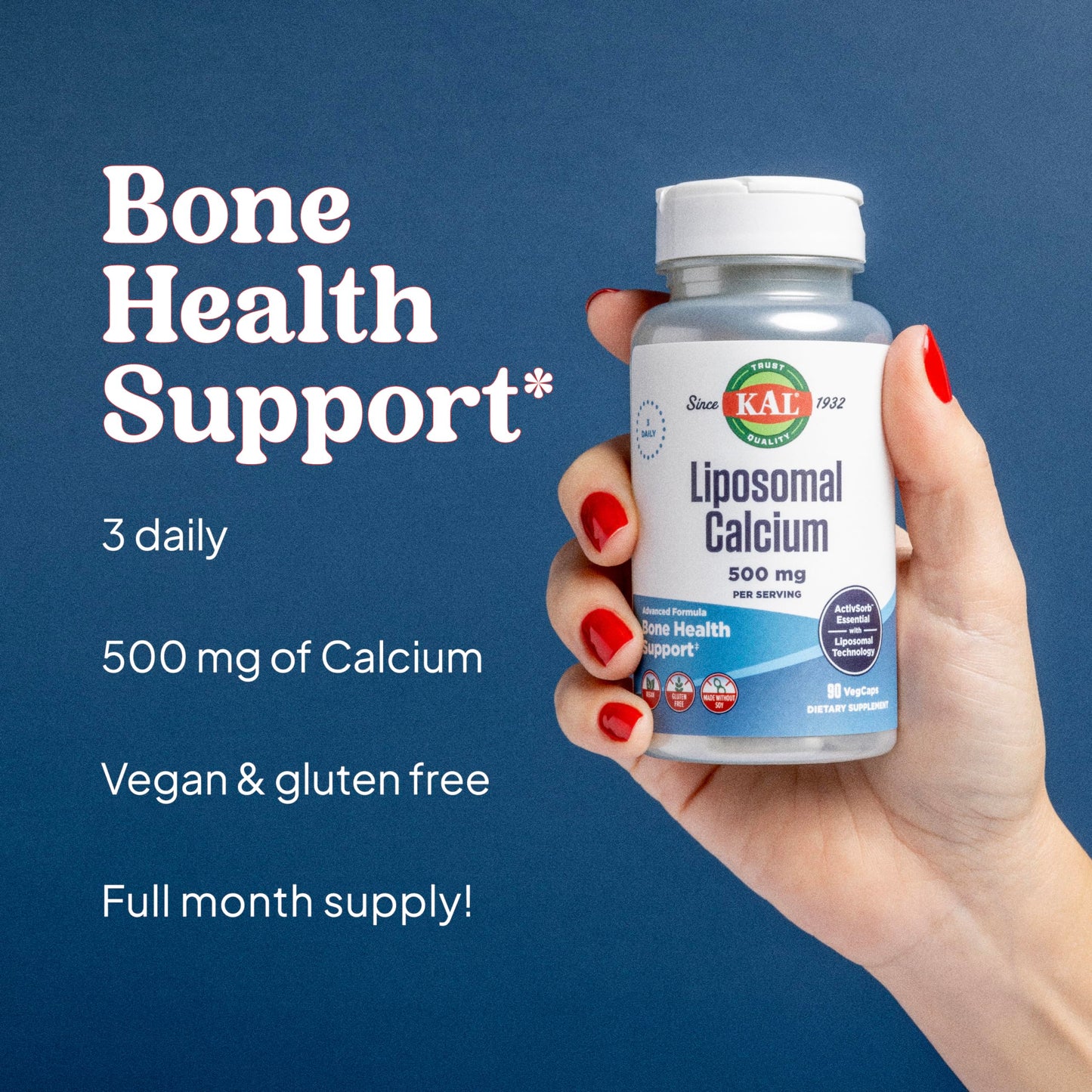KAL Liposomal Calcium 500 mg Capsule 90 VegCaps