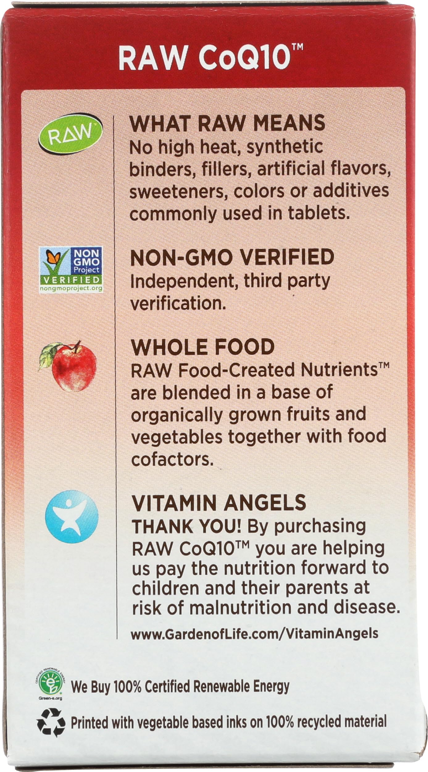 Garden of Life CoQ10 Raw Capsules, 60 Count