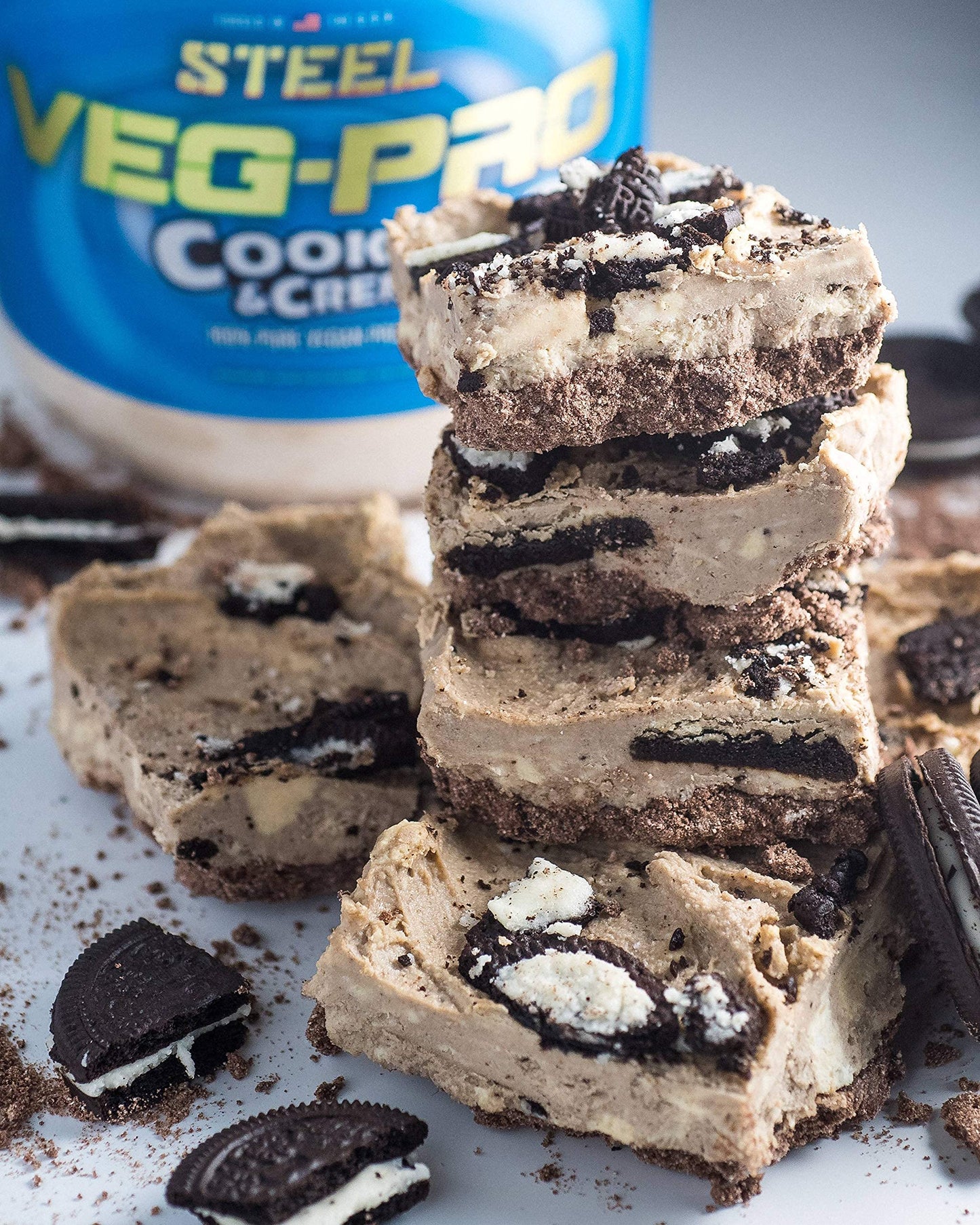 Steel Supplements Veg-PRO Vegan Protein Powder Cookies and Creme, 25 Servings