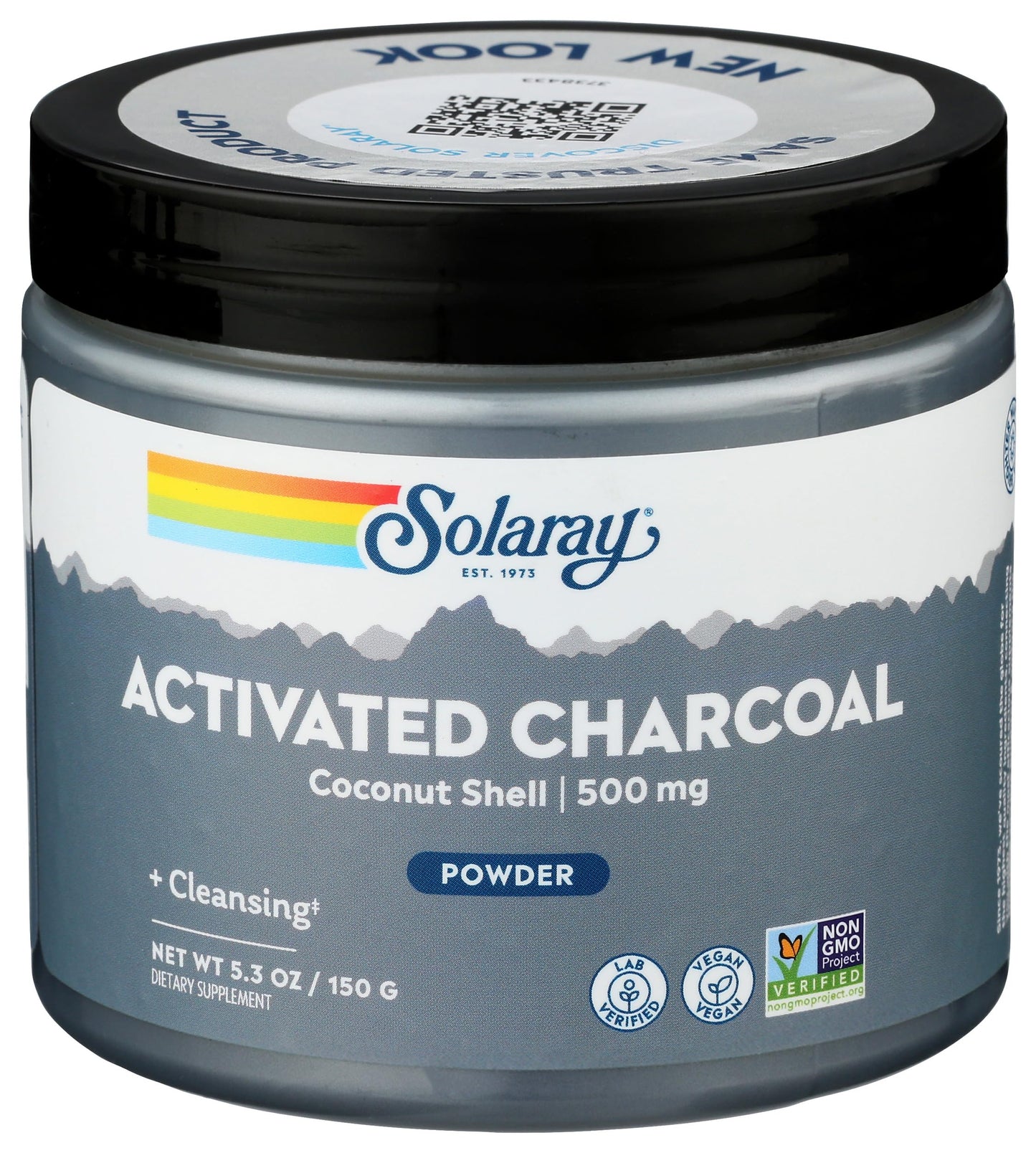 Solaray Activated Coconut Charcoal Powder 500 mg, 5.3 oz