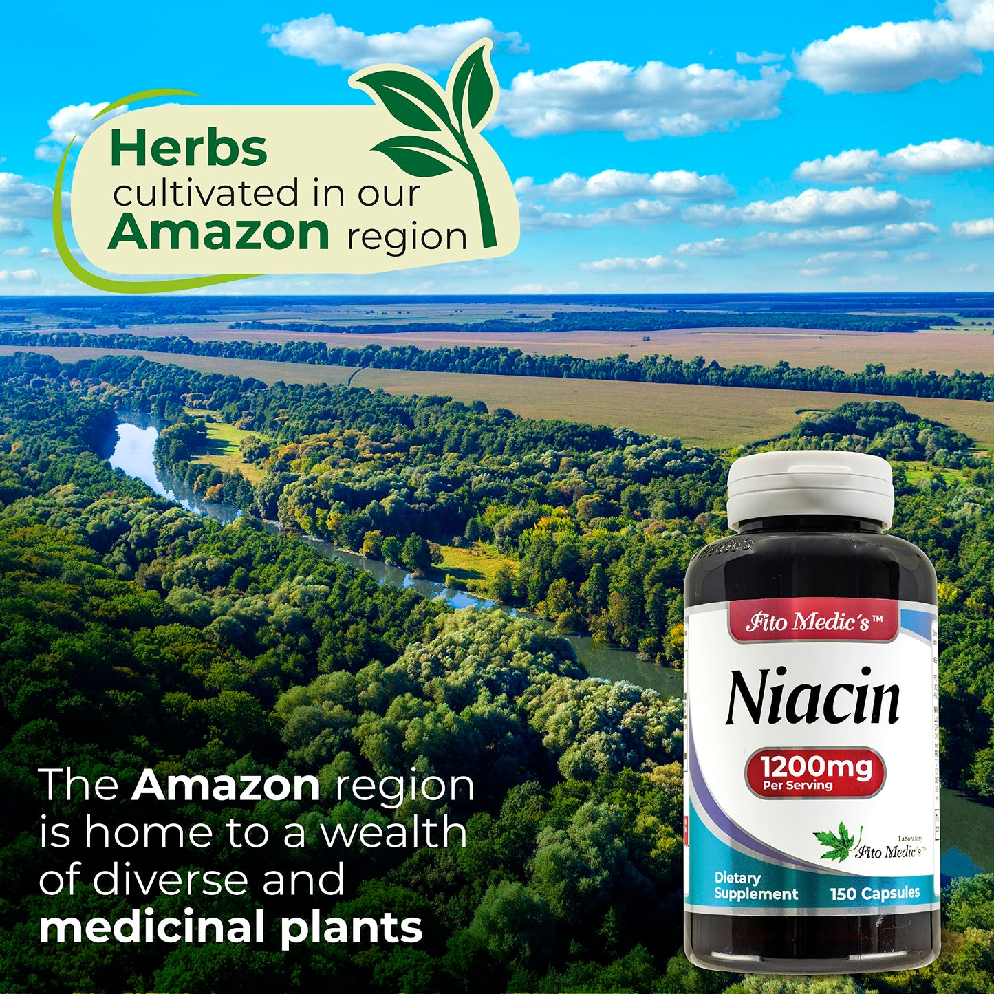 FITO MEDIC'S Niacin Supplement Vitamin B3 Capsule, 1 Count