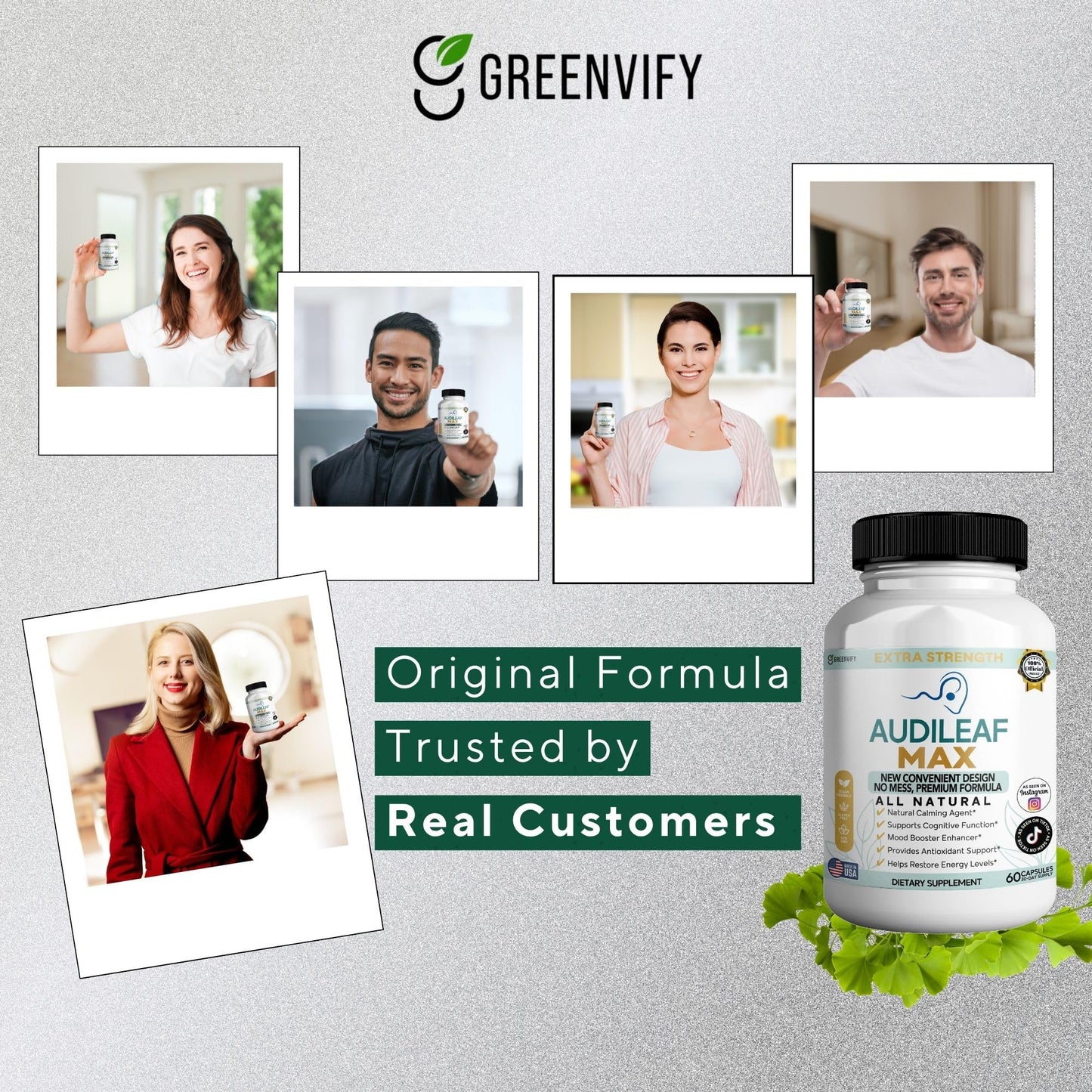 GREENVIFY Audileaf MAX Dietary Supplement 60 Capsules