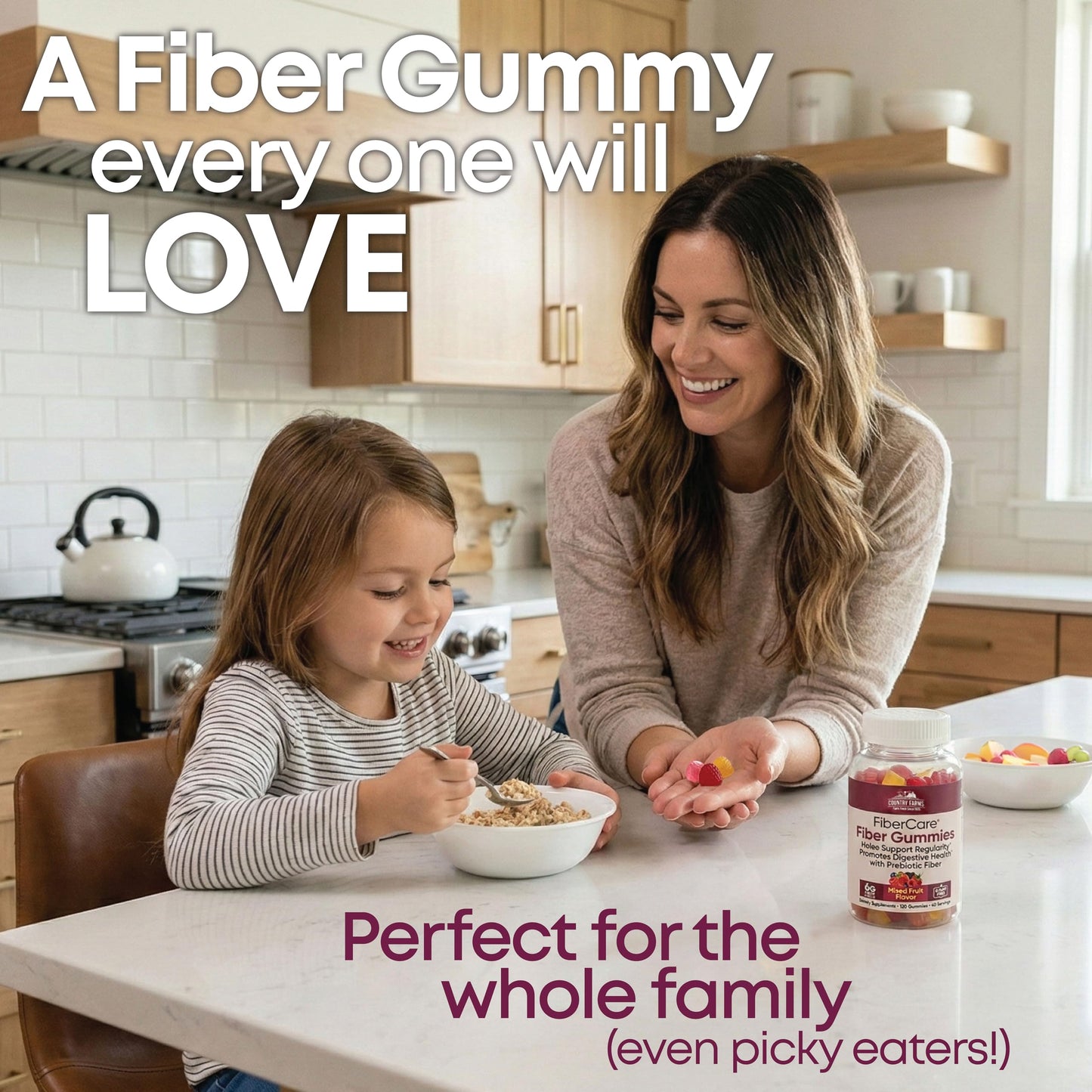 Country Farms Fiber Care Prebiotic Gummies, 240 Count
