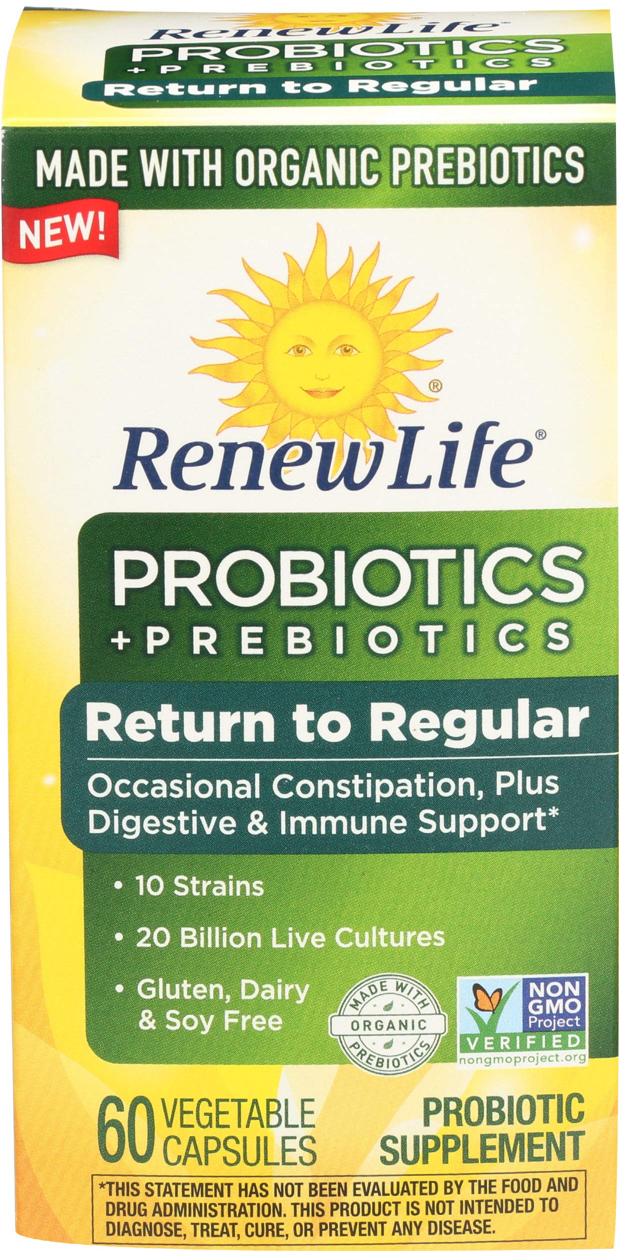 Renew Life Return to Regular Probiotic Capsules, 60 Capsules