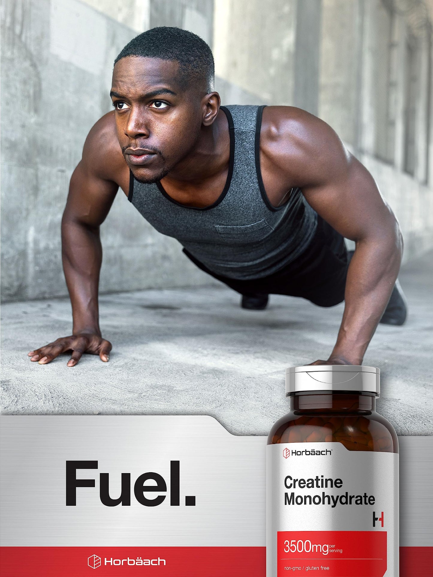 Horbäach Creatine Monohydrate Capsules 300 Count