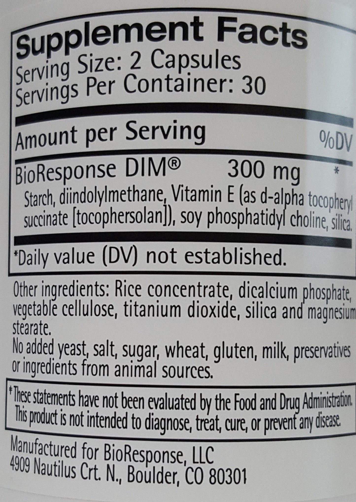 BioResponse DIM 150 mg 180 Capsules