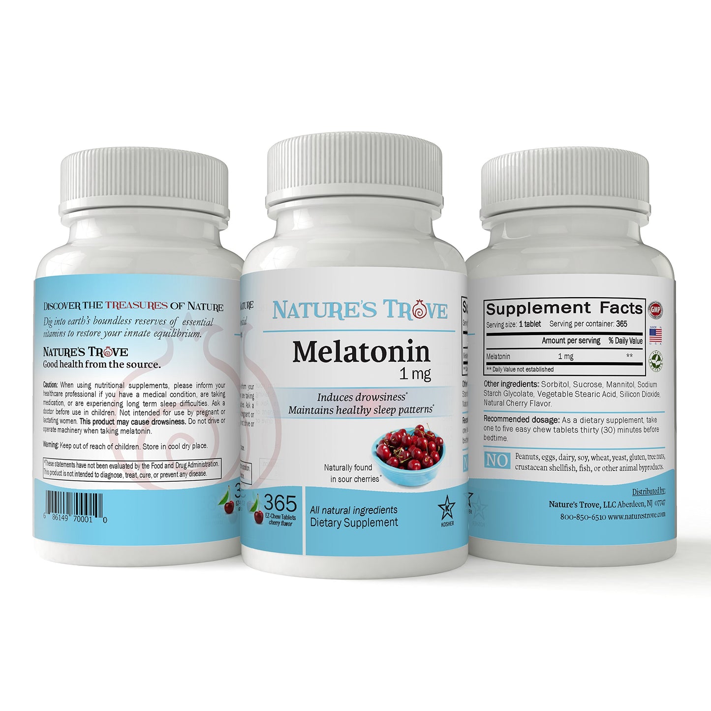 Nature's Trove Melatonin 1mg Tablets 730