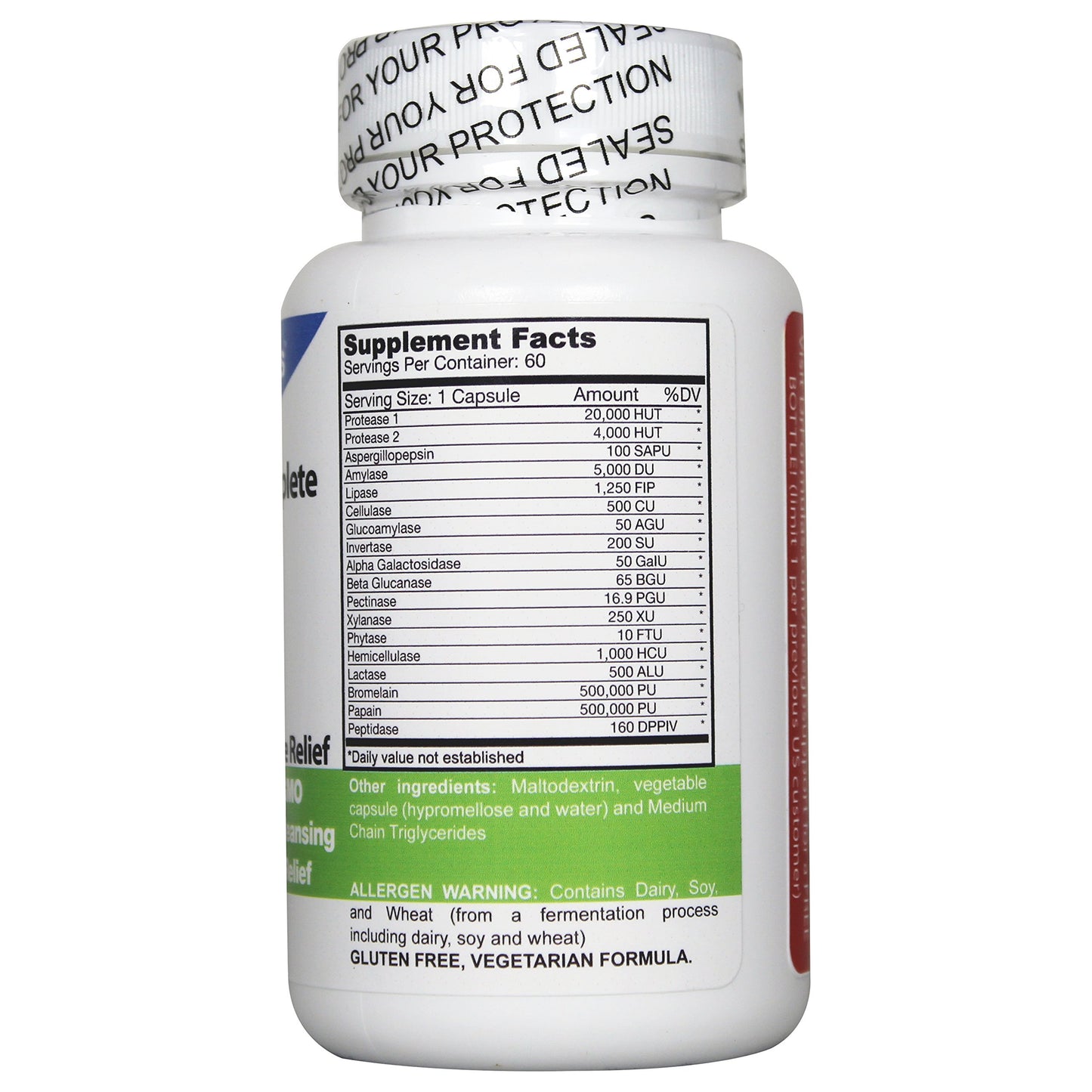 DrFormulas 18 Digestive Enzymes to Support Gallbladder and Pancreatic Enzymes with Amylase, Protease, Lipase, Lactase, Cellulase, Bromelain, 60 Capsules